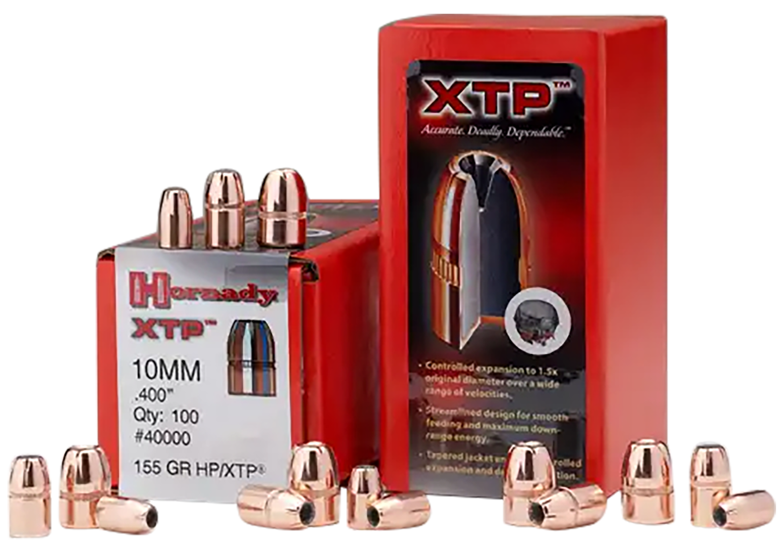 Hornady 40060 XTP  10mm Auto .400 200 gr Hollow Point XTP 100 Per Box/ 15 Case