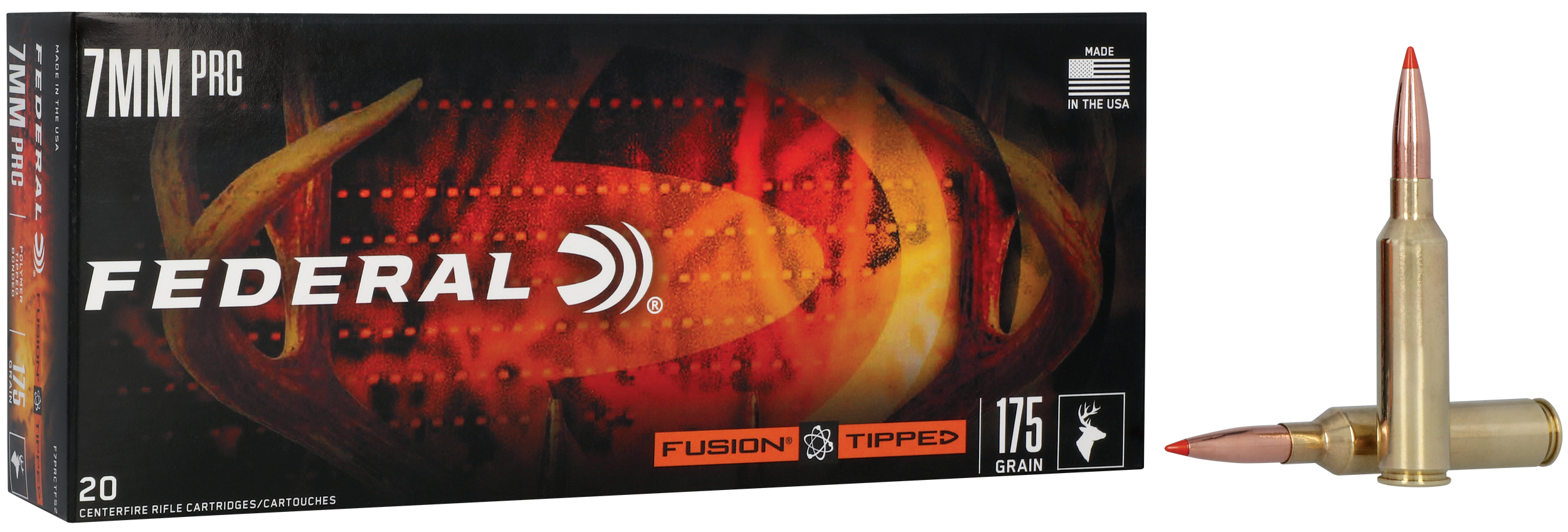 Federal F7PRCTFS2 Fusion  7mmPRC 175gr Bonded Soft Point 20 Per Box/10 Case