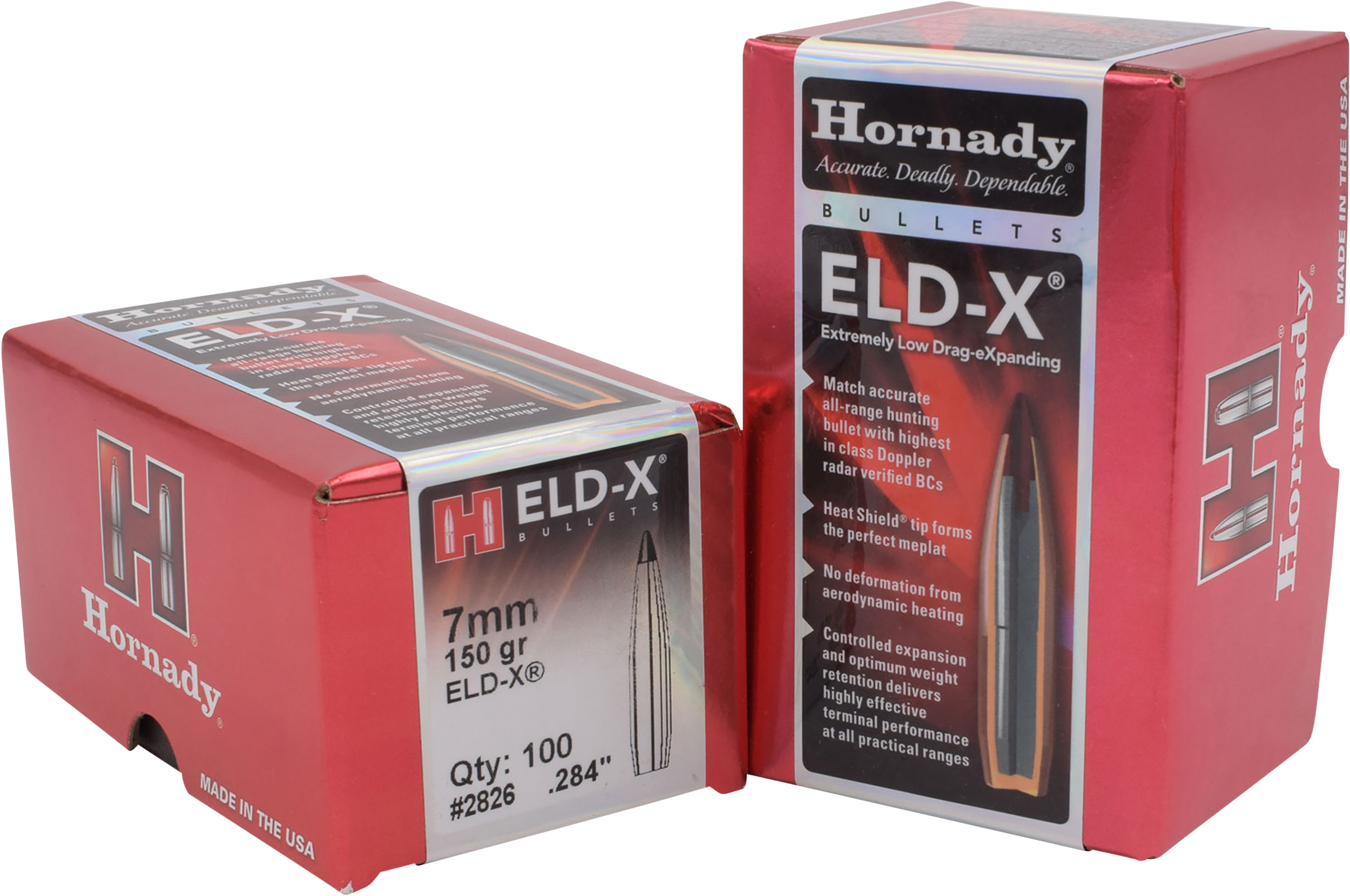 Hornady 2826 ELD-X 7mm .284 150 gr Extremely Low Drag eXpanding 100 Per Box/ 15 Case