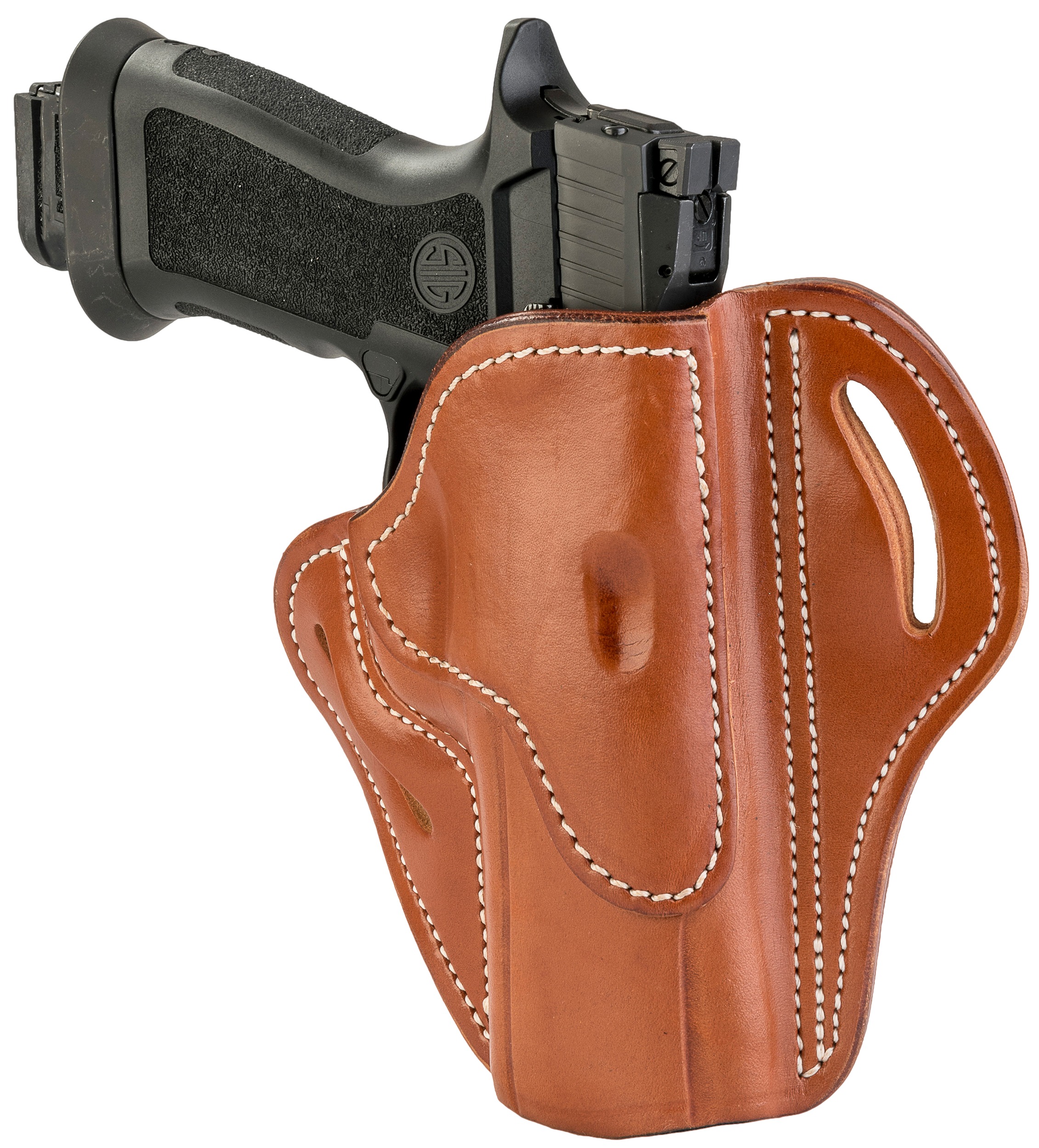 1791 Gunleather BH24CBRR BH2.4  OWB 2.4 CLassic Brown Leather Belt Slide Fits Walther PPQ/Sig P320/Springfield XD-M