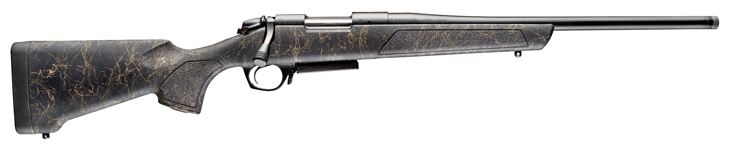 Bergara Rifles B14SM909 B-14 Stoke 6.5 PRC 3+1, 20" Graphite Black Cerakote #4.5 Contour Threaded Barrel, Graphite Black Cerakote Steel Receiver, Black Webbed Tan Fixed w/SoftTouch Synthetic Stock