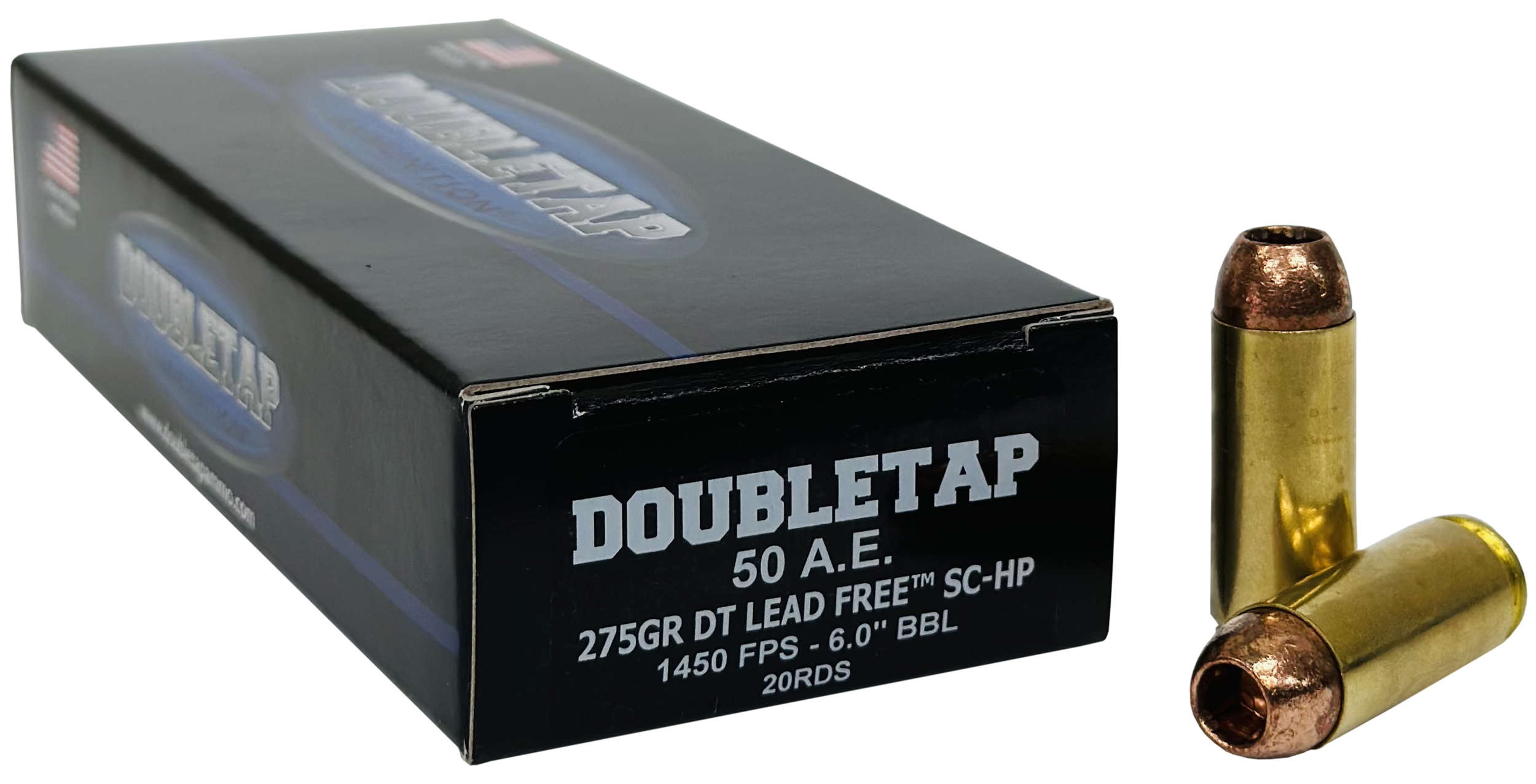 DoubleTap Ammunition 50AE275X DT Lead Free 50AE 275gr 20 Per Box/25 Case