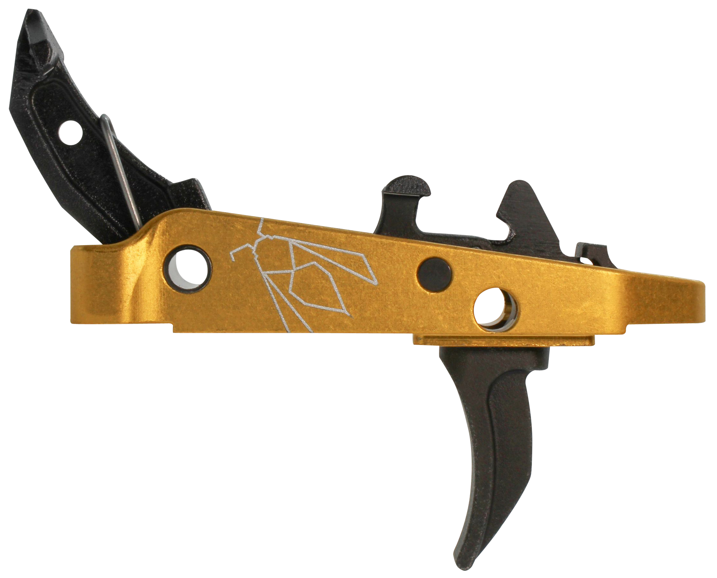 CMC Triggers 47507 Drop-In Yella Jacket Combat Trigger Group 2.0 Single-Stage Curve with 3.50 lbs Draw Weight, Black w/ Yellow Housing