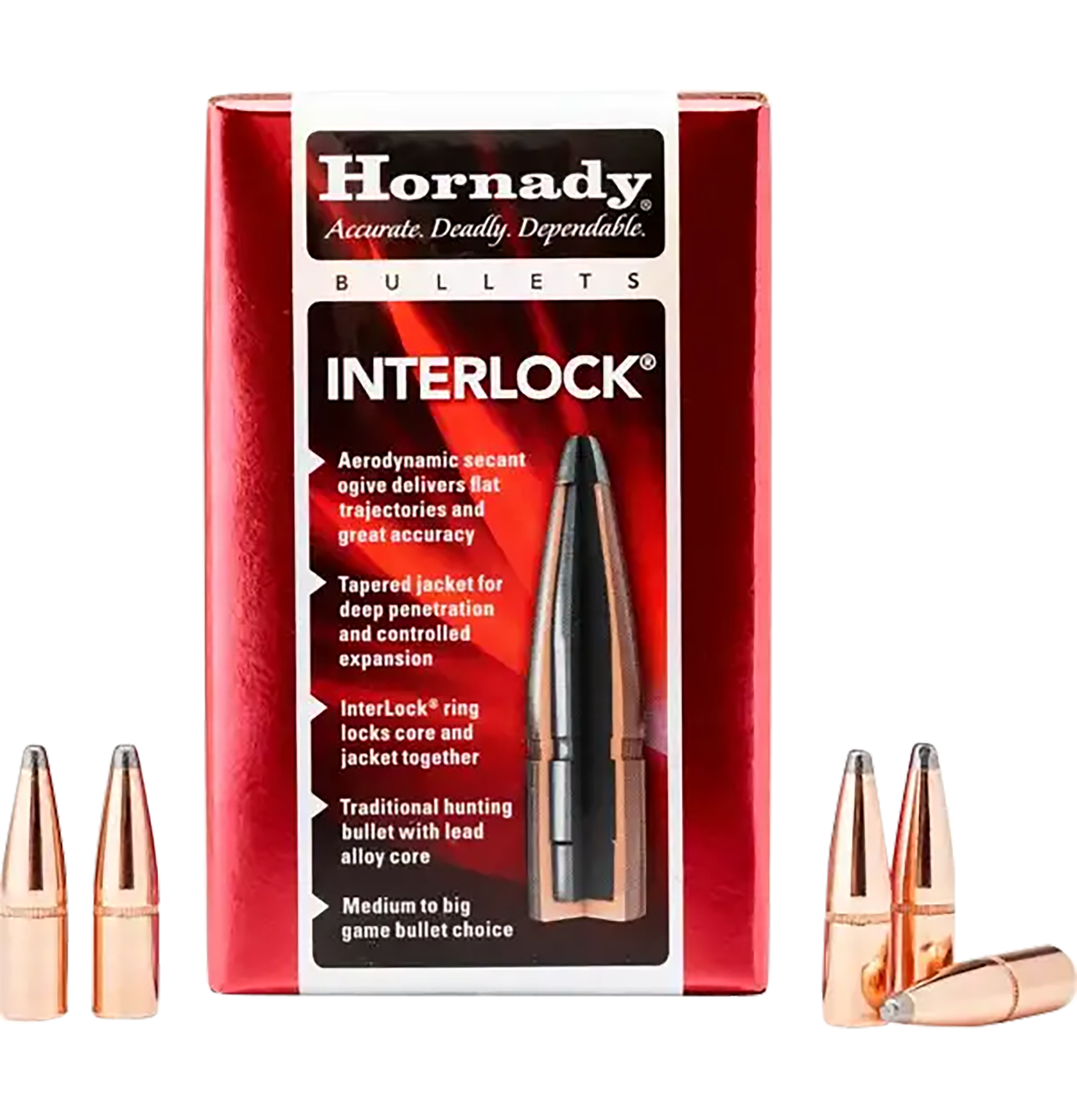 Hornady 2730 InterLock  270 Cal .277 130 gr Spire Point 100 Per Box/ 25 Case