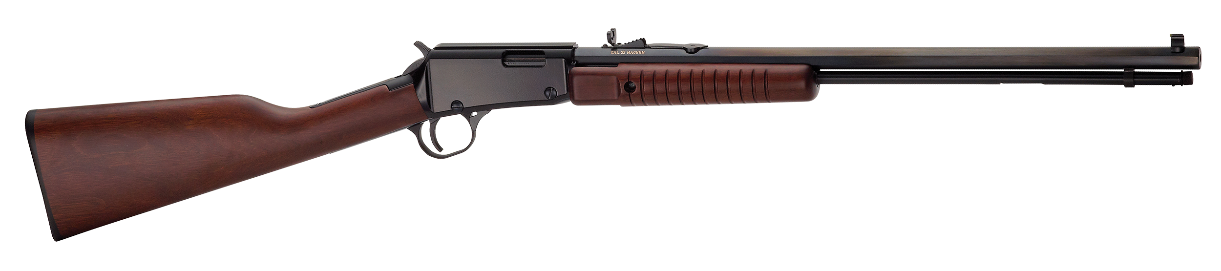 Henry H003TM Pump  22 WMR Caliber with 12+1 Capacity, 20.50" Octagon Barrel, Black Metal Finish & American Walnut Stock Right Hand (Full Size)