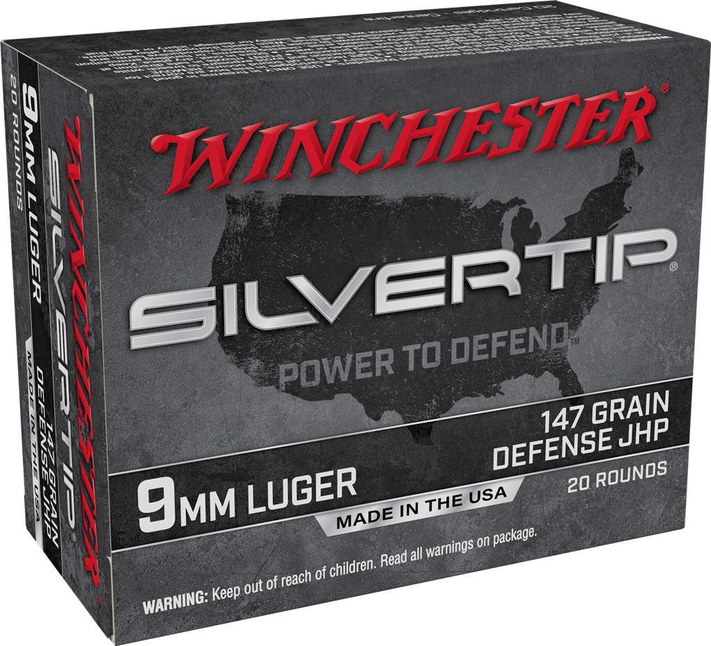 Winchester Ammo W9MMST2 Silvertip  9mmLuger 147gr Silvertip Jacket Hollow Point 20 Per Box/10 Case