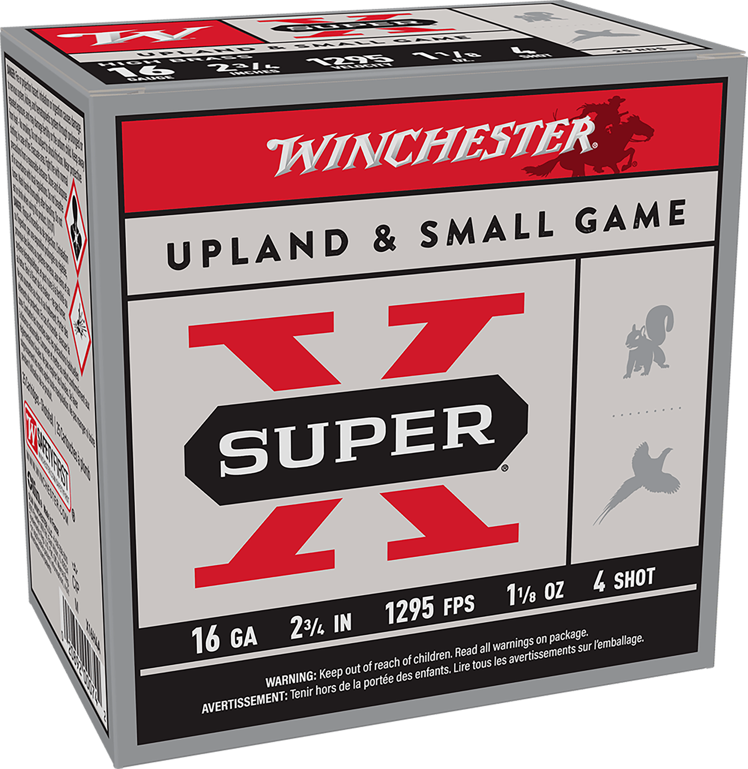 Winchester Ammo X16H4 Super X Heavy Game Load High Brass 16Gauge 2.75" 1 1/8oz 4Shot 25 Per Box/10 Case