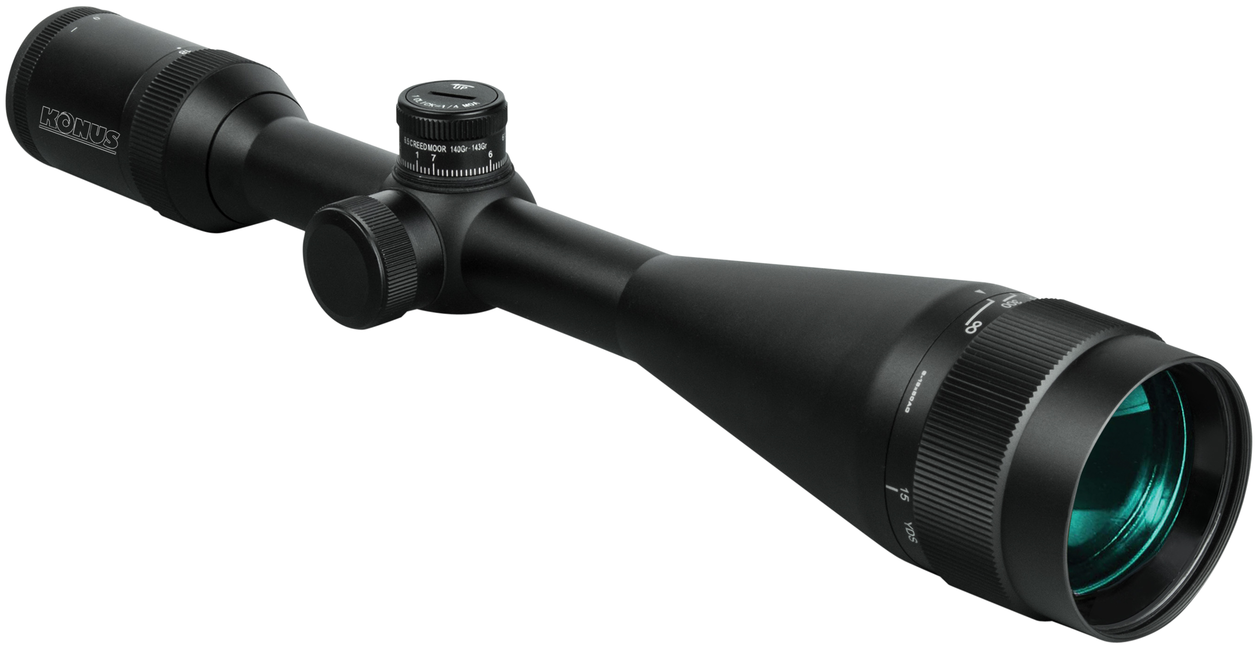 Konus 7227 Konus-CX  Matte Black 6-18x 50mm 25.40mm Tube Duplex 6.5 Creedmoor Reticle