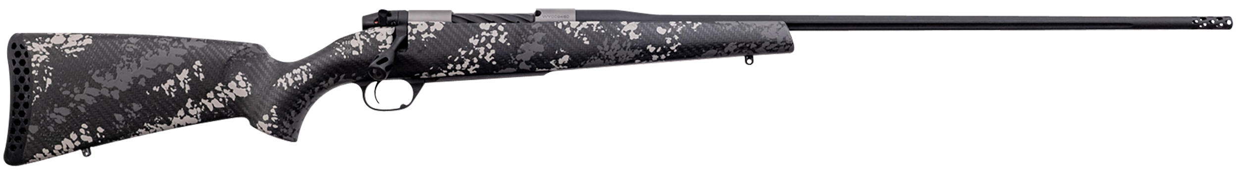 Weatherby MBT20N65RWR6B Mark V Backcountry 2.0 Ti 6.5 Wthby RPM 3+1 24" Barrel, Graphite Black Cerakote Metal Finish, Black with Gray/White Sponge Accents Peak 44 Blacktooth Stock