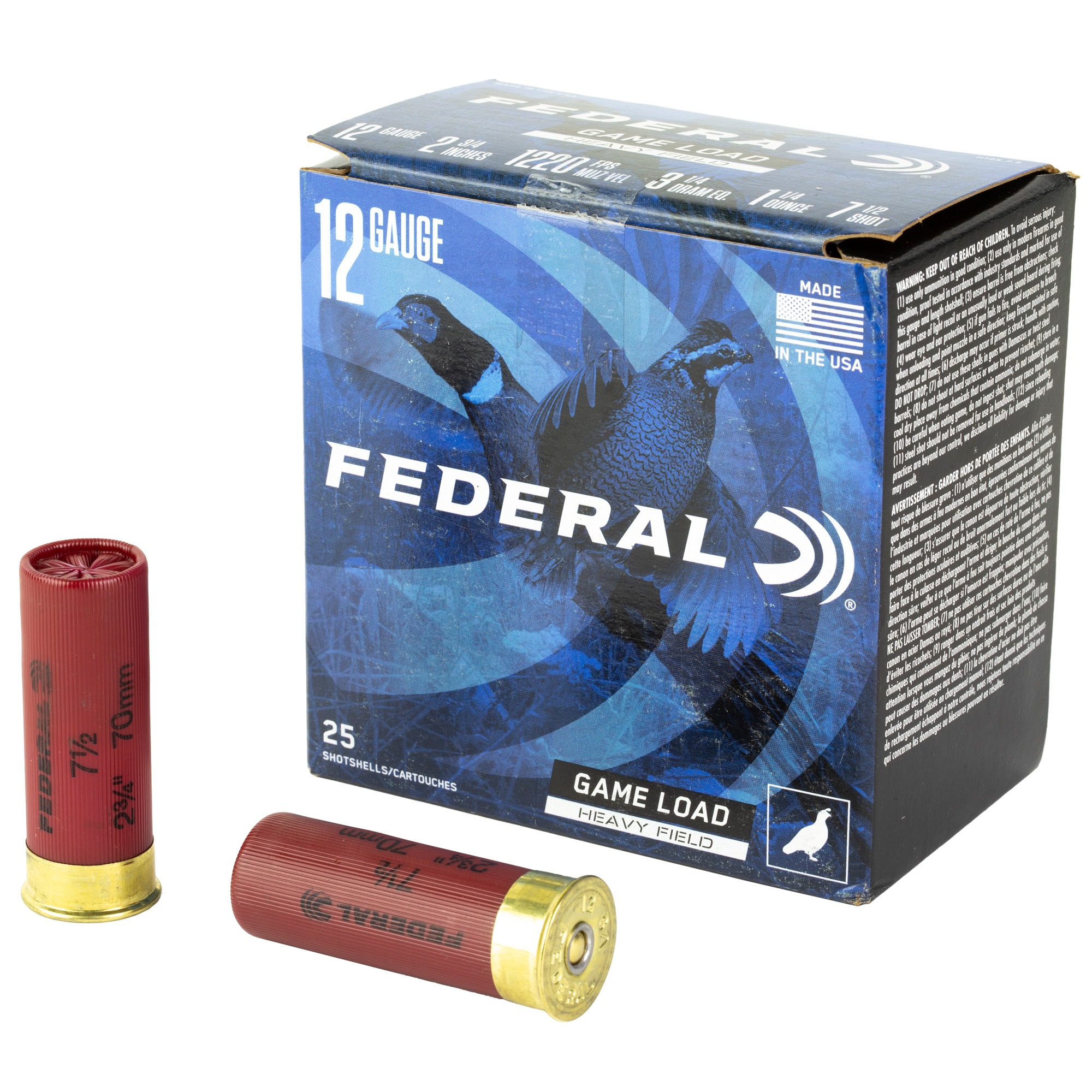 FED GAME LOAD 12GA 2.75" #7.5 25/250
