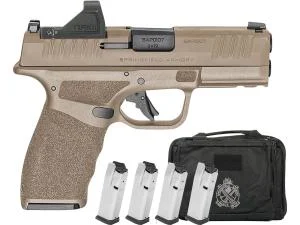 dSPRINGFIELD ARMORY HELLCAT PRO GEAR UP PKG FDE OSP PSTL 3.7" 2-17RD 3-15RD CT-1500 & BAG