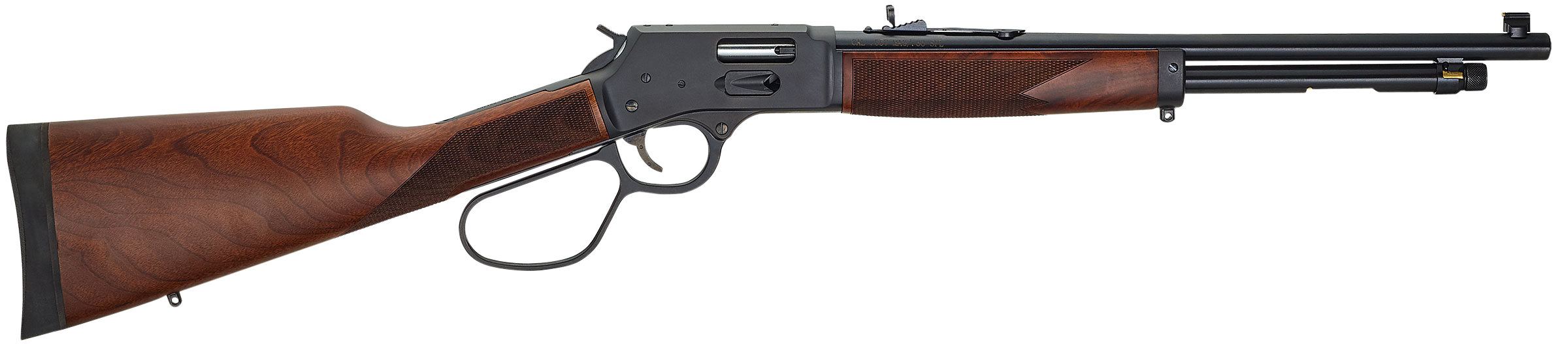 Henry H012GR Big Boy Carbine Side Gate Full Size 44 Mag 7+1 16.50" Blued Steel Barrel, Blued Steel Receiver, American Walnut Wood Stock Right Hand