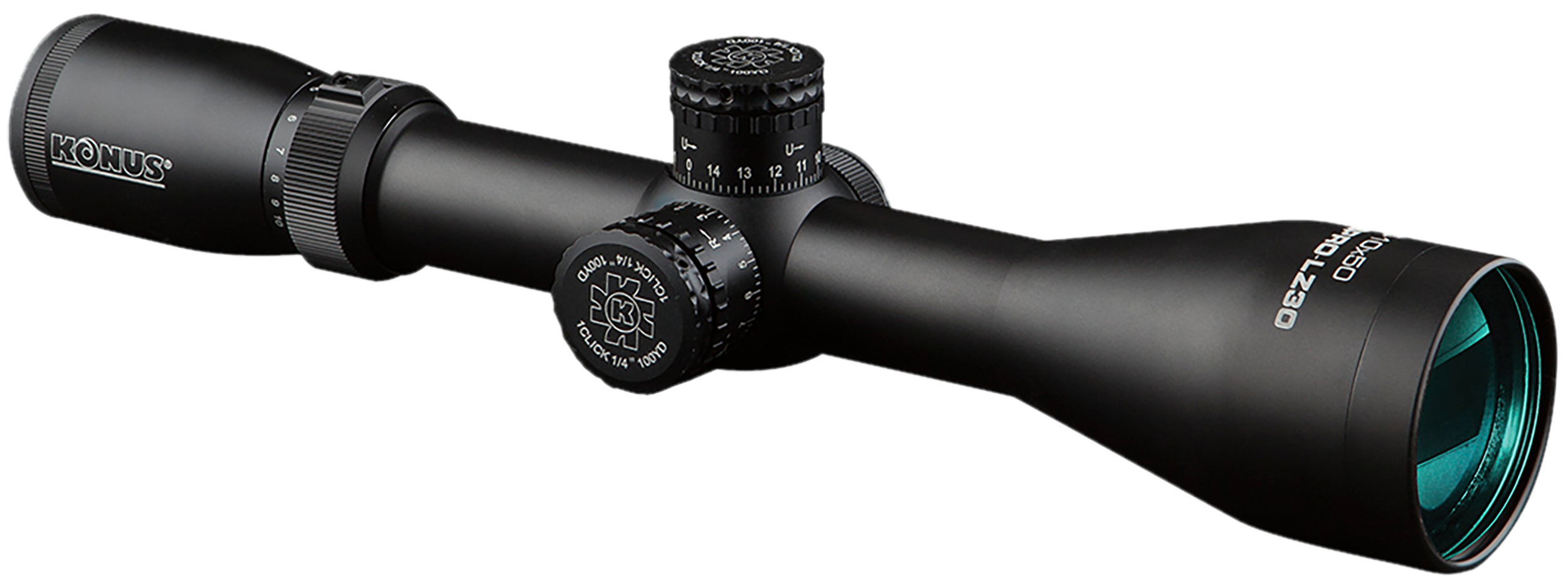 Konus 7180  LZ-30 Black 2.5-10x 30/30 w/ Illuminated Floating Corss Red/Blue Reticle