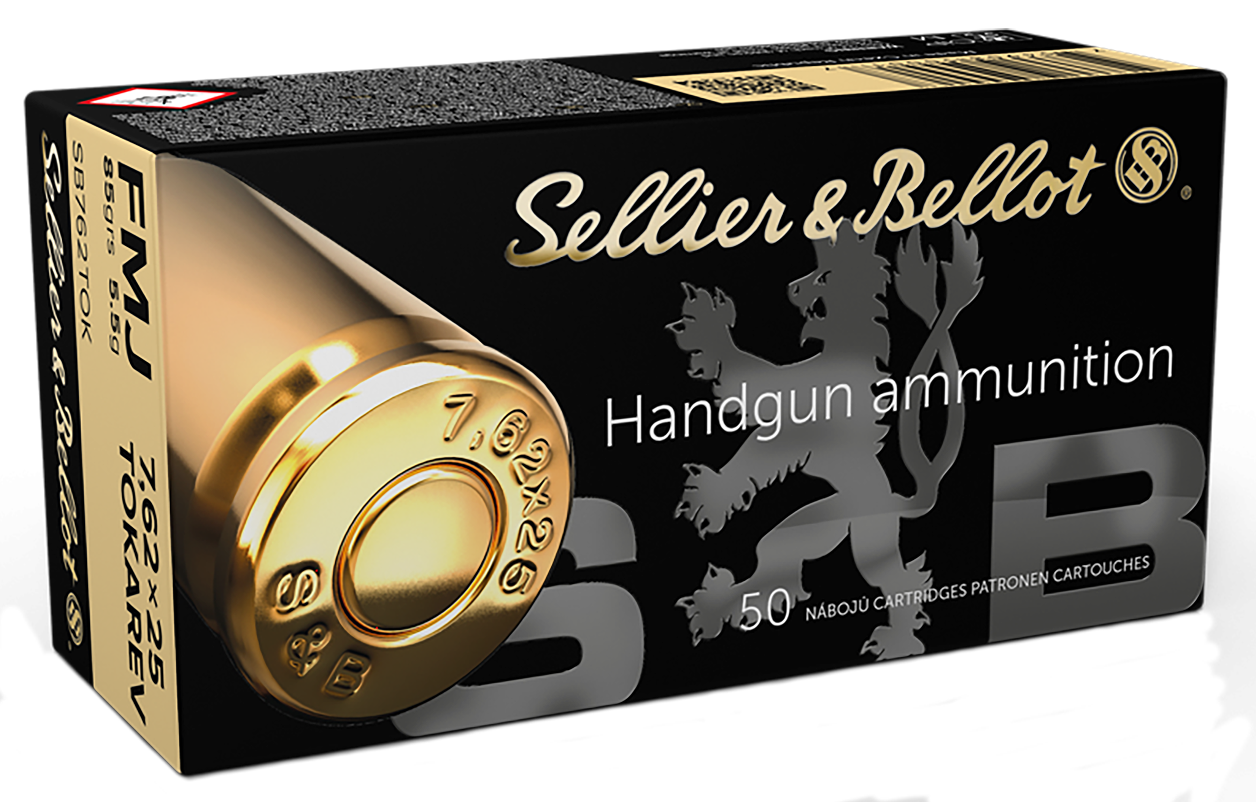 Sellier & Bellot SB762TOK Handgun 7.62x25mmTokarev 85gr Full Metal Jacket 50 Per Box/30 Case