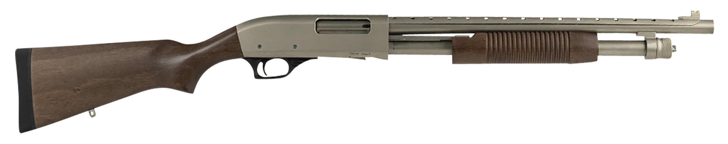Tokarev USA 21000409 TX3  12 Gauge 18.50" 3" 5+1, Nickel Metal Finish, Turkish Walnut Stock, Fiber Optic & Ghost Ring Sight (Accepts Mossberg 590 Furniture)