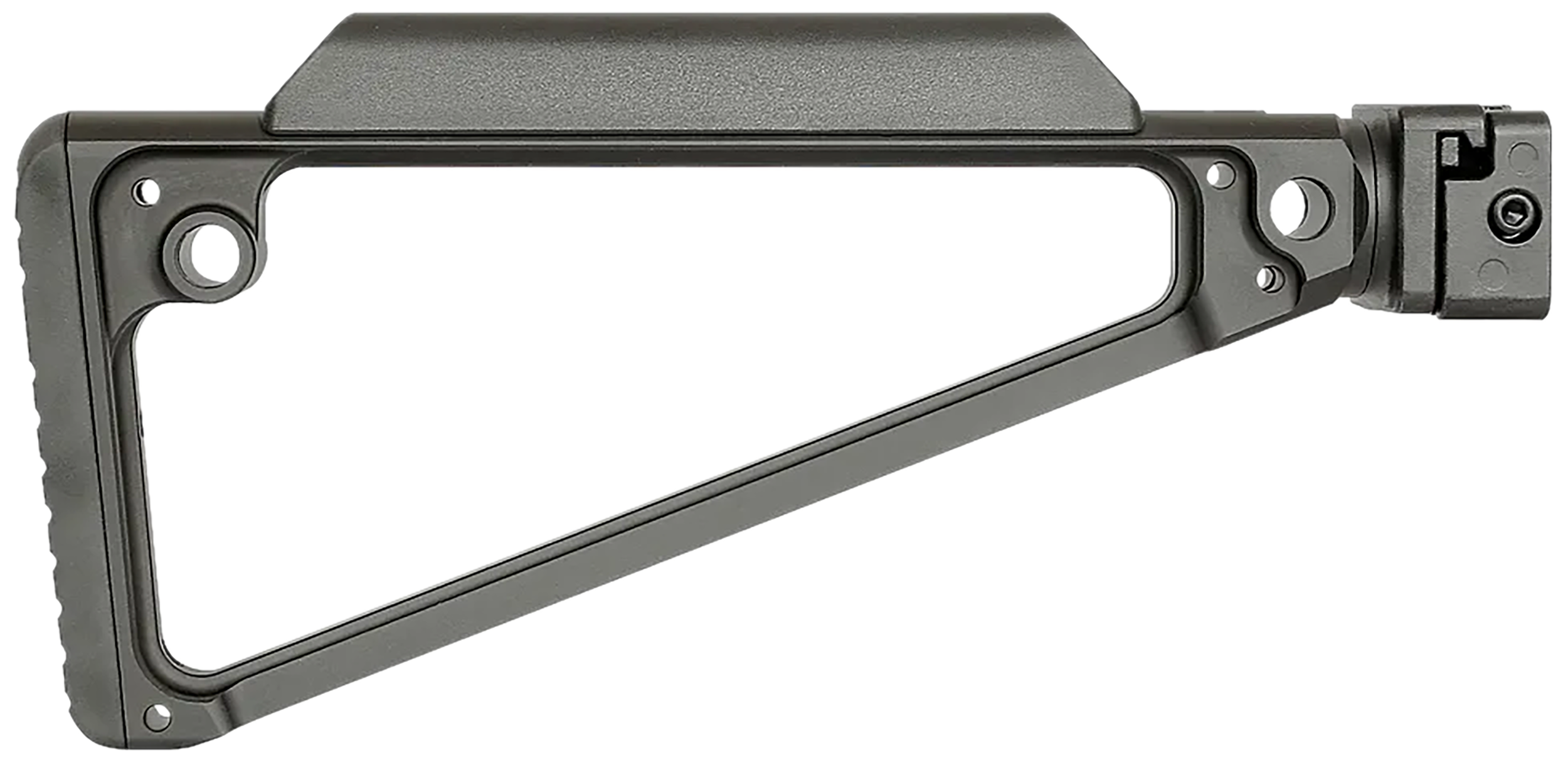 Midwest Industries MITRISF Triangle Side Folding Stock Black 6061 Aluminum