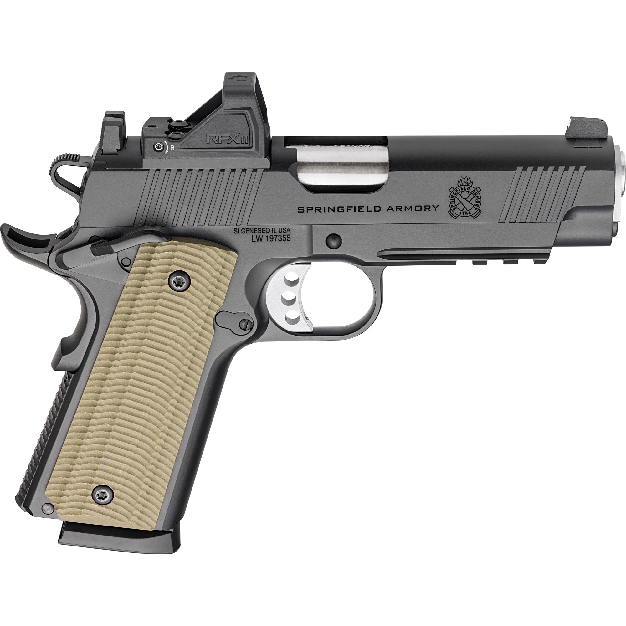 Springfield Armory 1911 Operator AOS 45 ACP 4.25" 8rd Viridian RFX11 Pistol