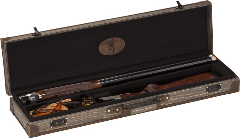 BROWNING LUGGAGE CASE O/U & BT TO 32" DARK MADERA WOOD GRAIN