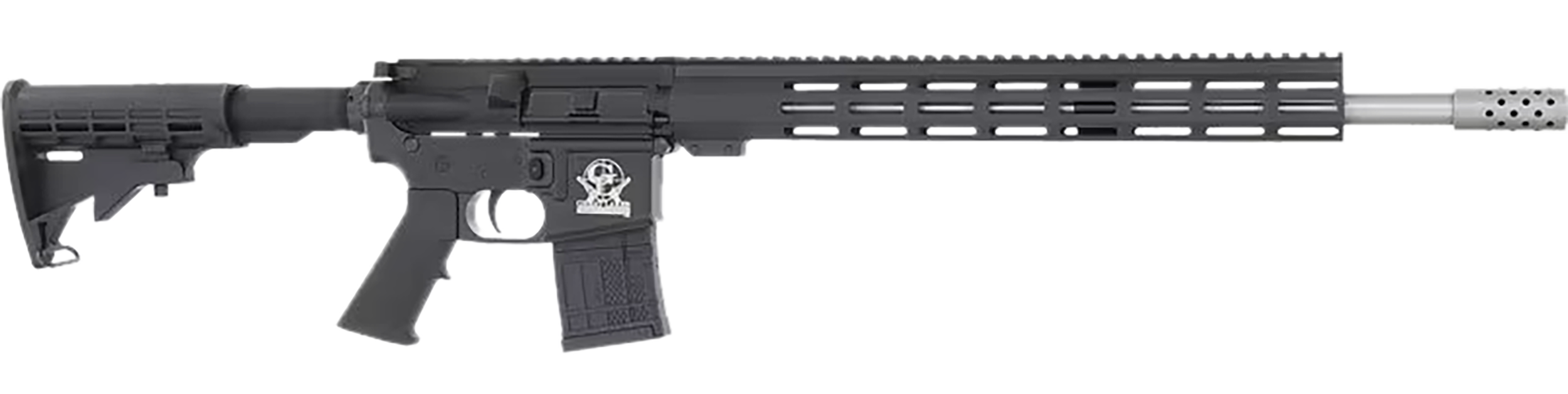 Great Lakes Firearms  AR-15  450 Bushmaster 5+1 18" Stainless Barrel, Black Rec, A2 Grip, Carbine Stock, Compensator