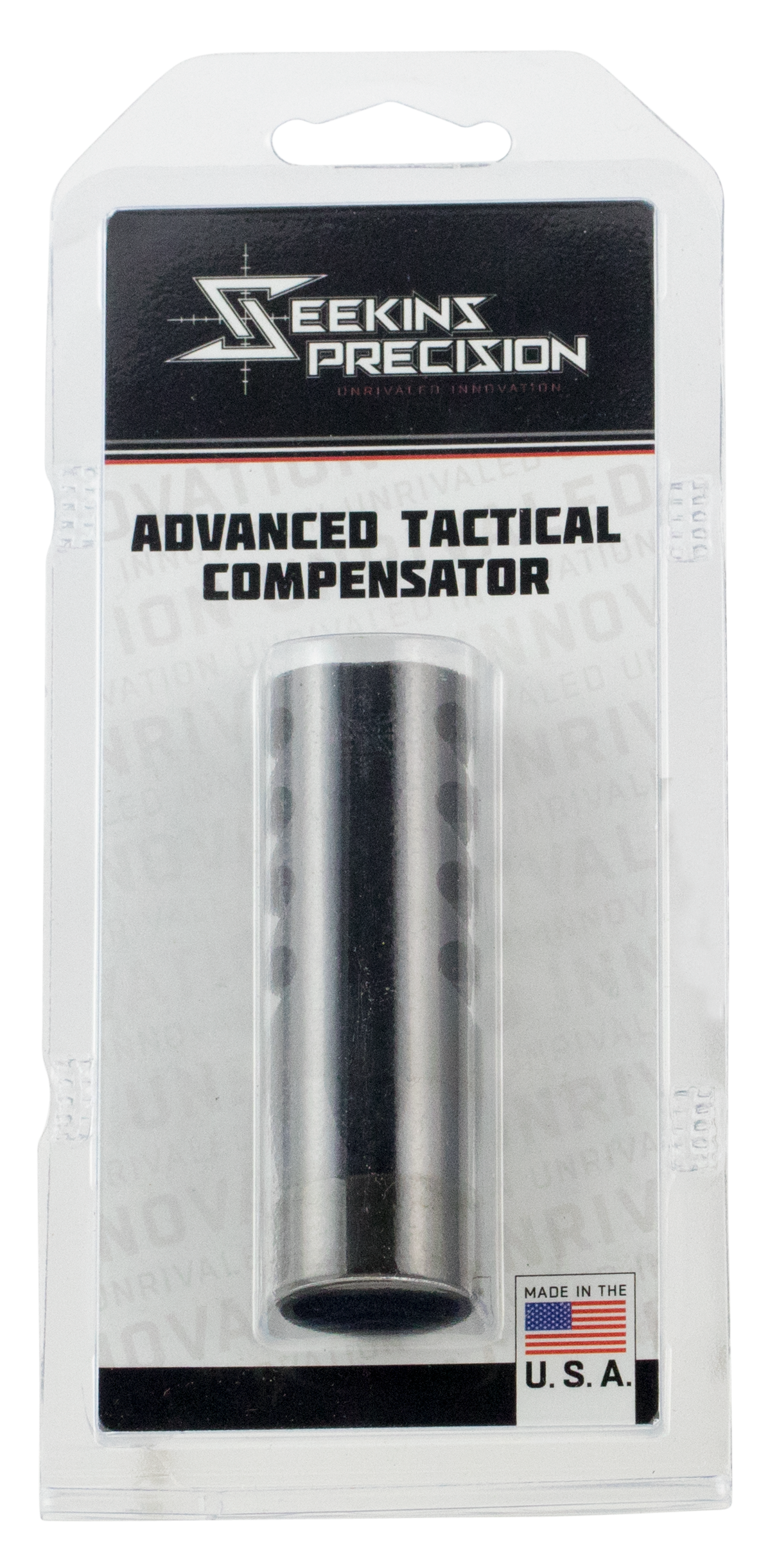 Seekins Precision 0011510035 ATC Muzzle Brake Black Melonite 416R Stainless Steel with 1/2"-28 tpi Threads for 223 Rem, 5.56x45mm NATO AR-15