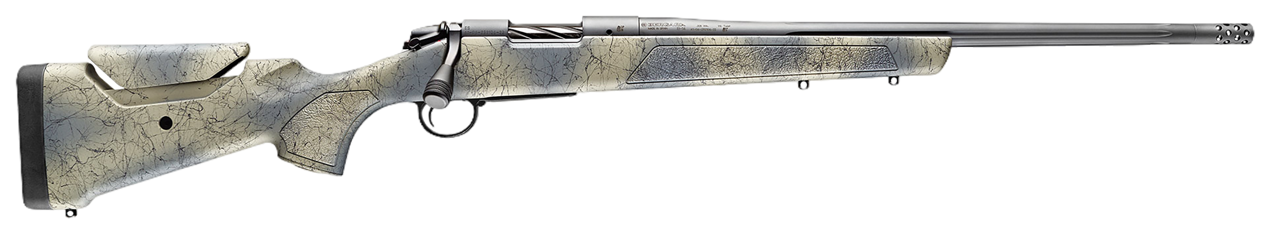 Bergara Rifles B14S815 B-14 Wilderness Sierra 25 Creedmoor 4+1 20" Sniper Gray Cerakote Fluted Threaded Barrel & Steel Drilled & Tapped Receiver, Sporter w/Adj Comb SoftTouch Wilderness Camo w/Black W