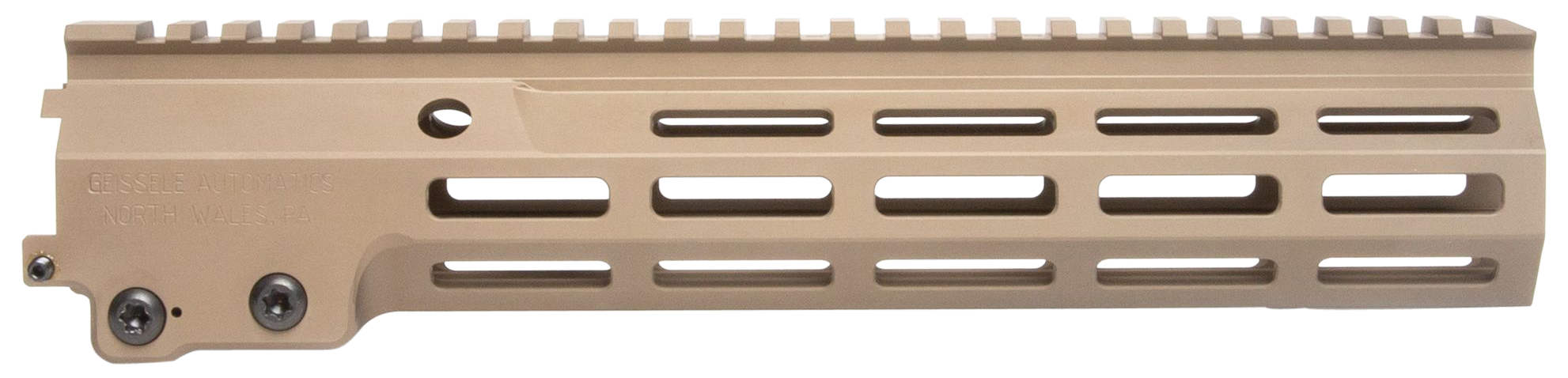 Geissele Automatics 051073S Super Modular Rail MK16 10.50" M-LOK, Desert Dirt Aluminum for AR Platform, Barrel Nut Included