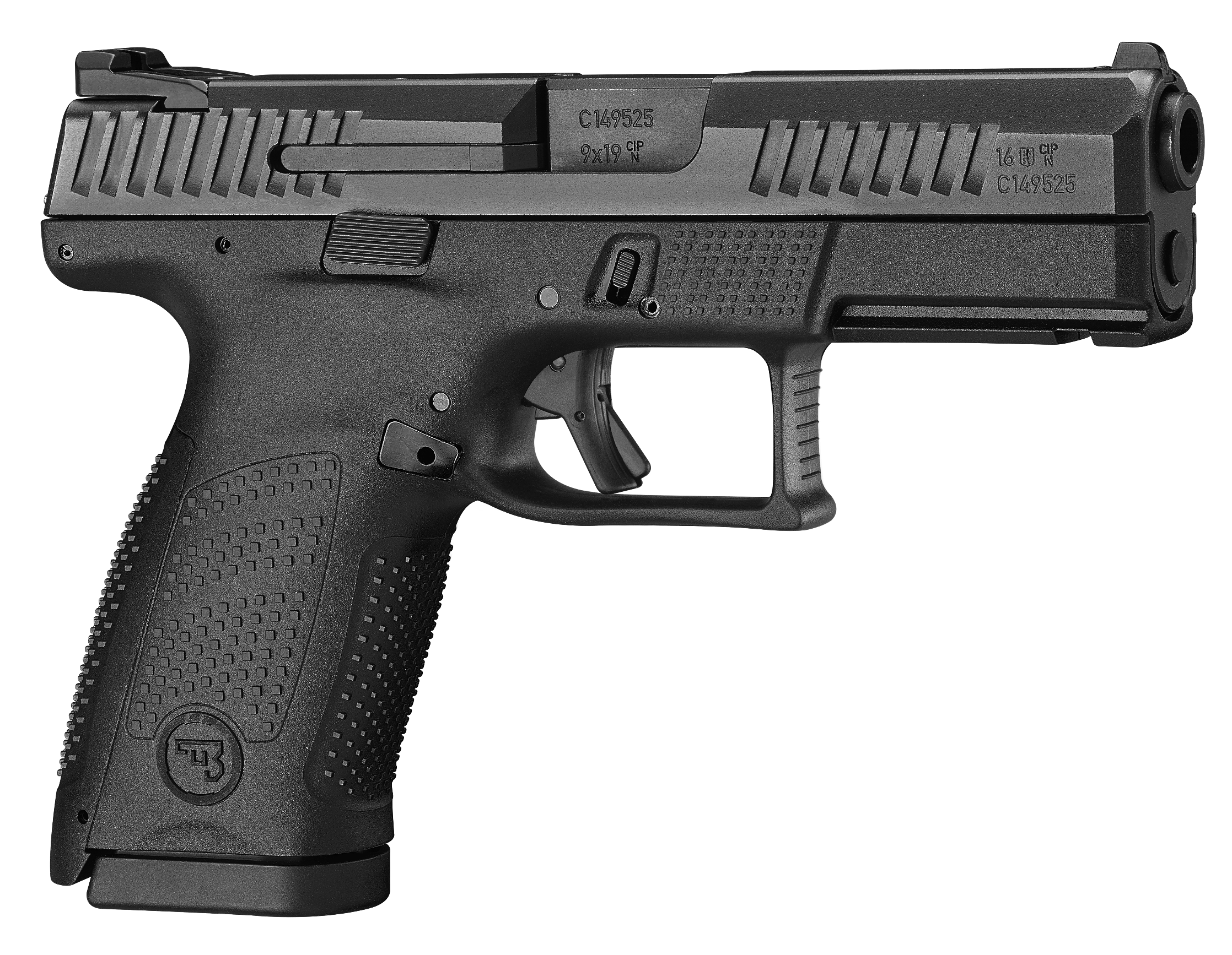 CZ-USA 01531 P-10 C  Compact Frame 9mm Luger 10+1 4.02" Black Stainless Steel Barrel, Black Nitride Serrated Steel Slide, Black Polymer Frame w/Picatinny Rail, Black Interchangeable Backstrap Grip