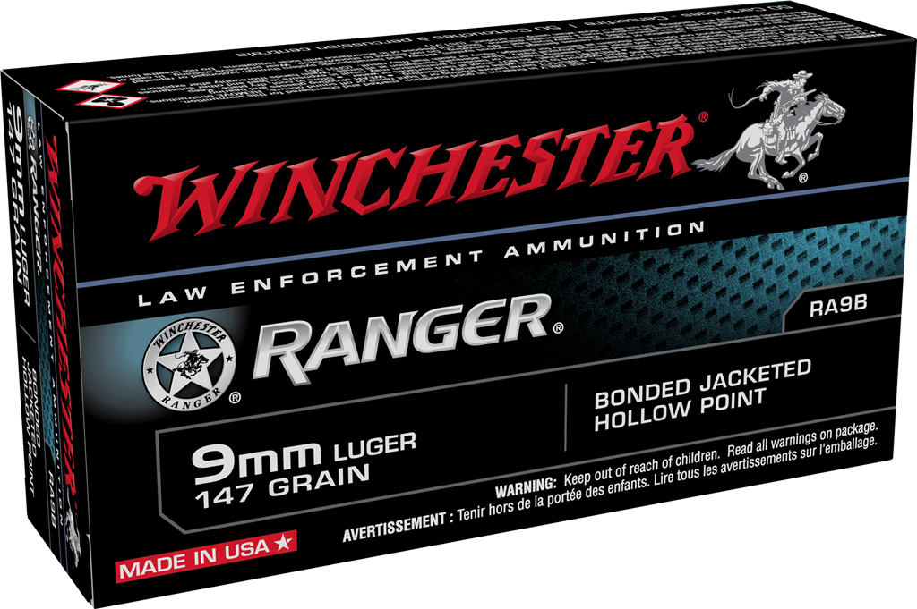 WINCHESTER RANGER 9MM 147GR BJHP