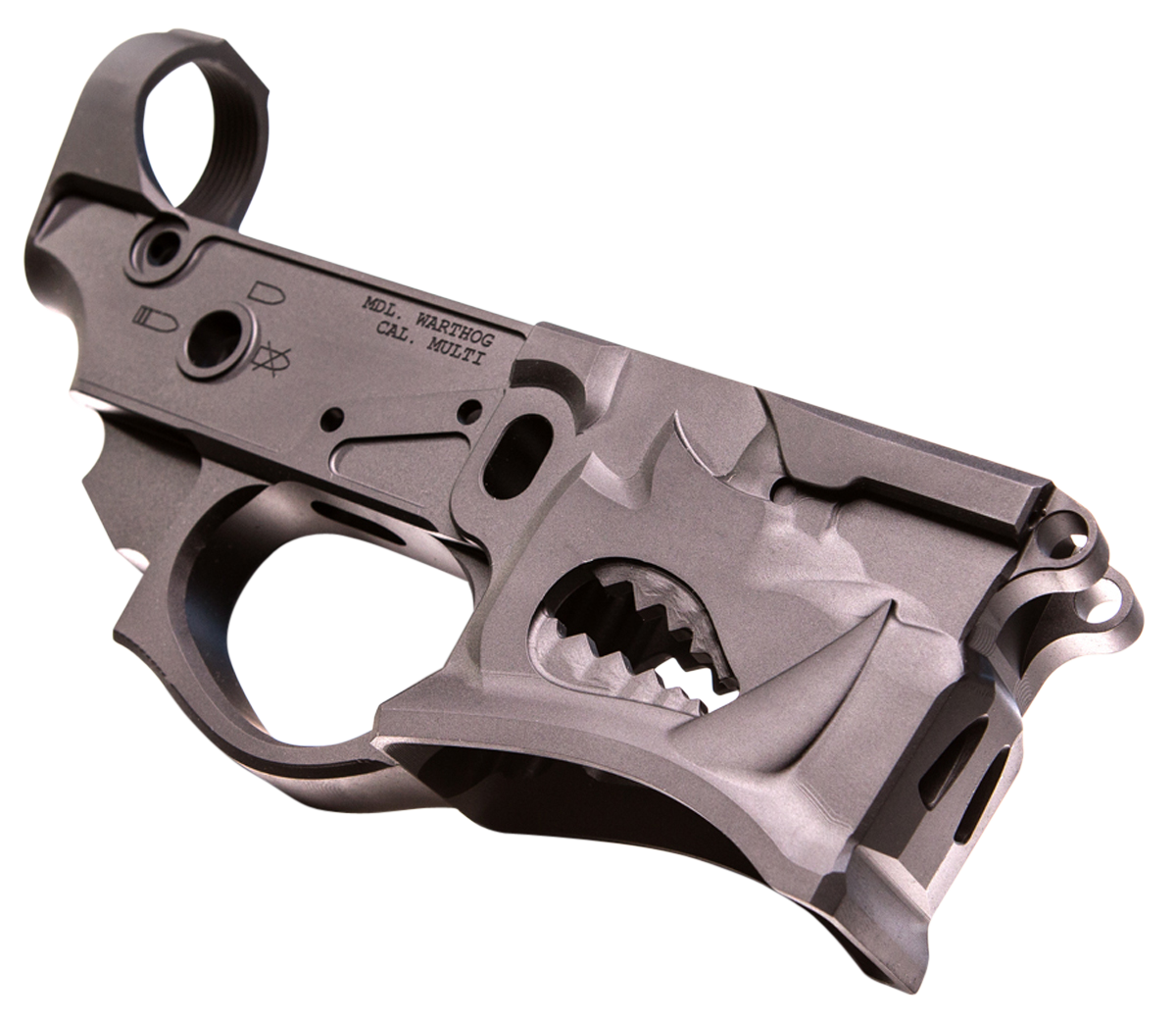 Sharps Bros SBLR02 Warthog Stripped Lower Multi-Caliber Black Anodized Finish 7075-T6 Aluminum Compatible w/Mil-Spec AR-15 Internal Parts