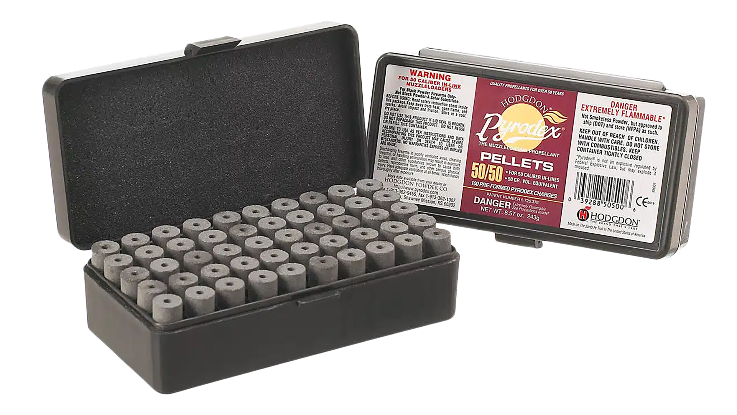 Hodgdon P5050 Muzzleloading Pyrodex 50/50 Pellets 50 gr 100 Per Box
