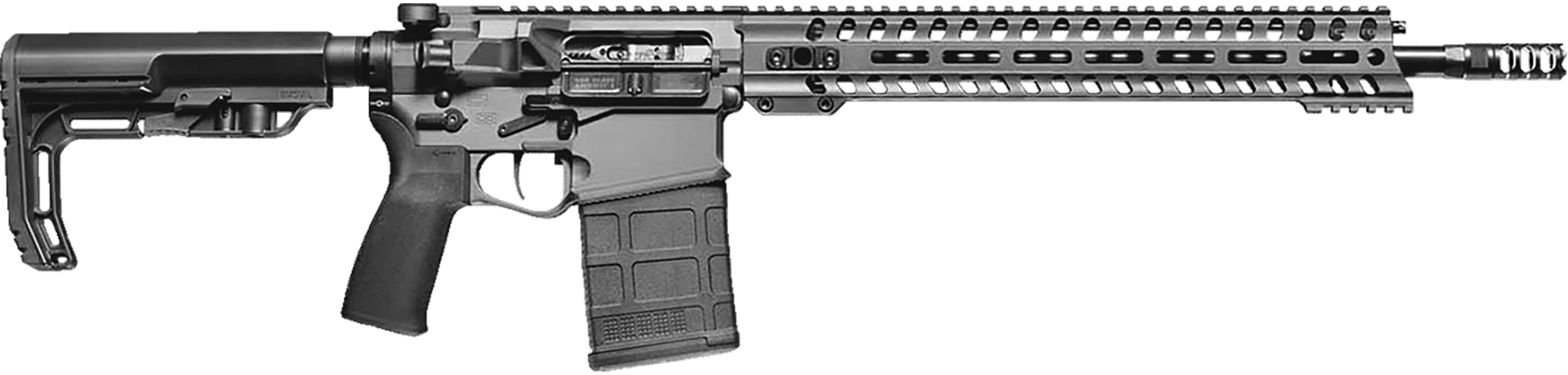 Patriot Ordnance Factory 01932 Revolution DI 308 Win 20+1 16.50" Black Nitride Tungsten Cerakote