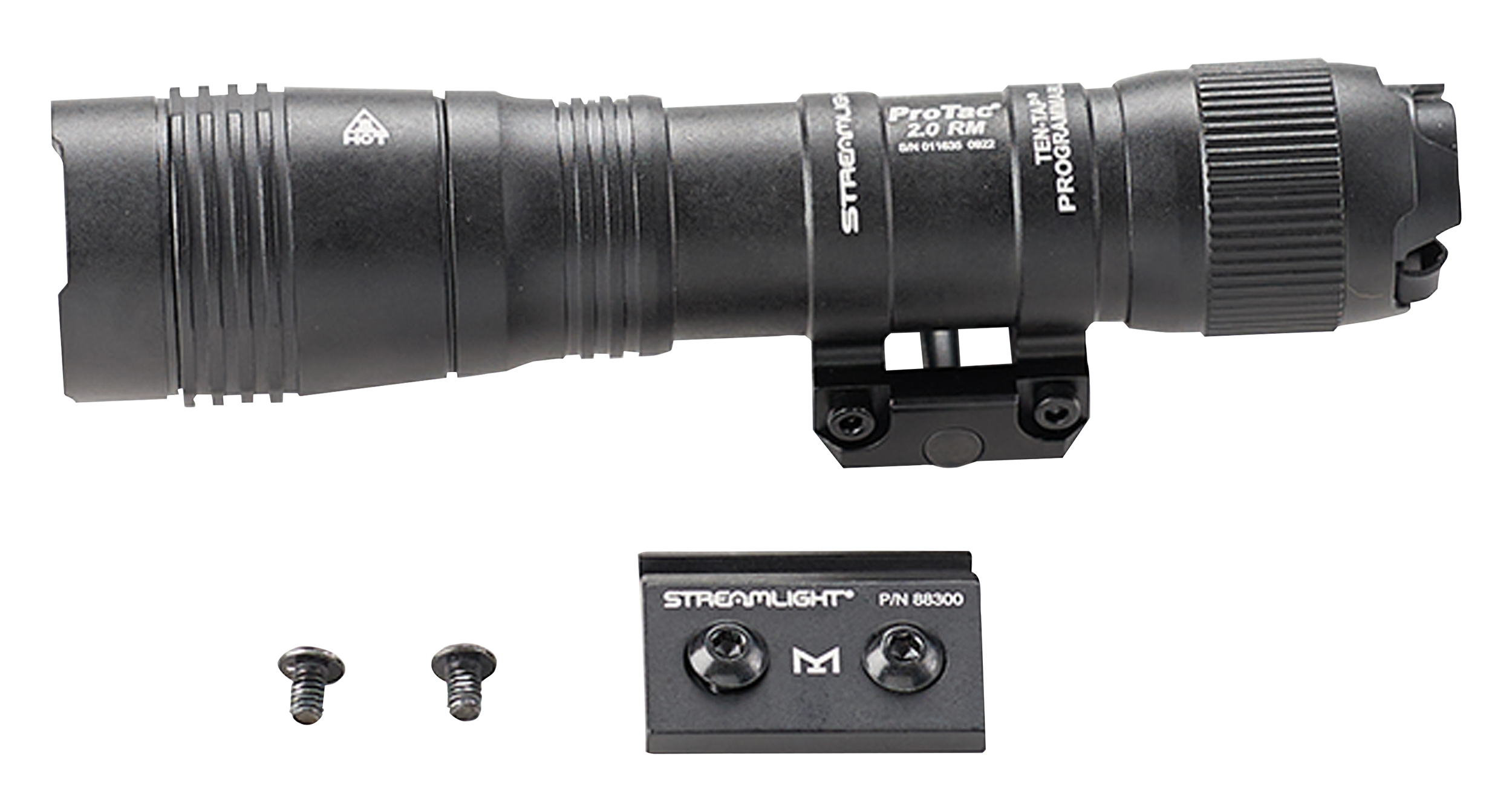 Streamlight 89003 ProTac 2.0  Black Anodized Aluminum 250/2000 Lumens White LED Bulb, 266 Meters Beam, Picatinny Rail Mount, Rifle