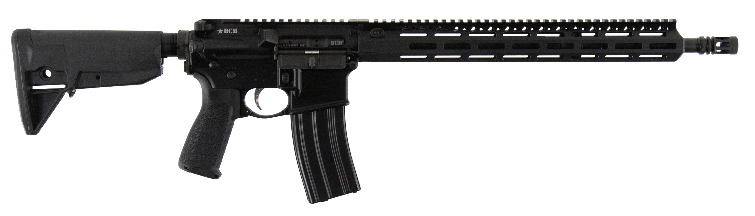 BCM 750750 RECCE-16 MCMR 223 Rem,5.56x45mm NATO 16" 30+1 Black Hard Coat Anodized, Manganese Phosphate, 6 Position Stock, Bravo Mod 3 Grip