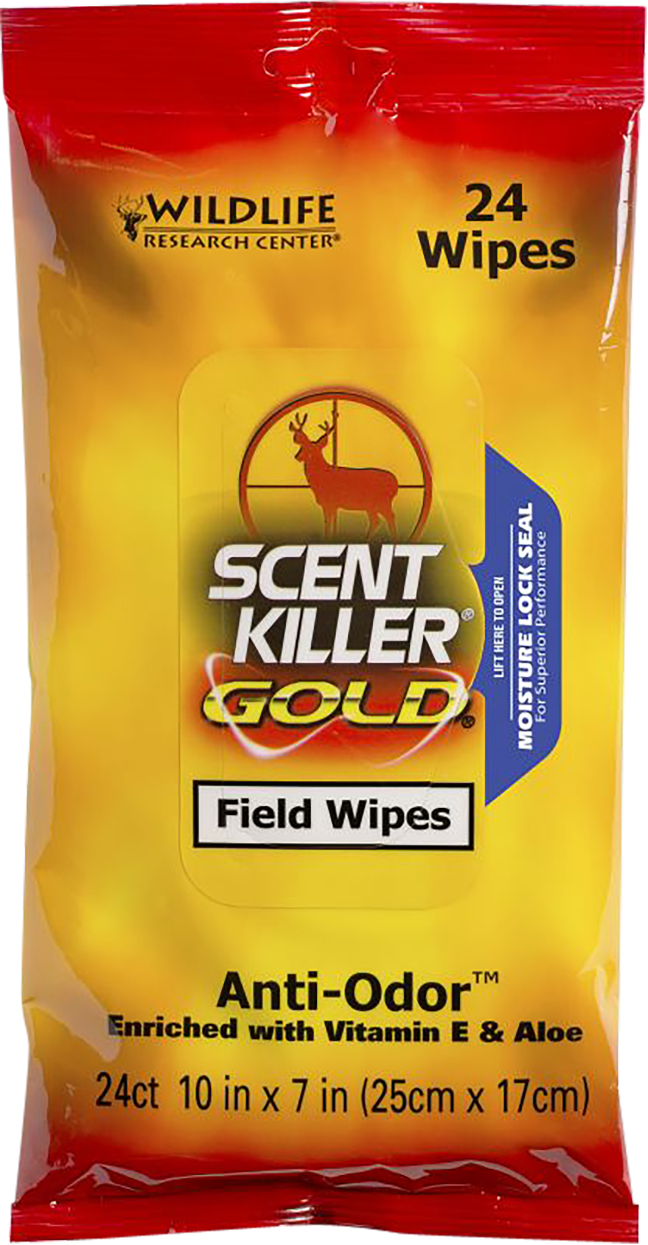 Wildlife Research 1295 Scent Killer Gold Field Wipes Odor Eliminator Wipes 24 Pack