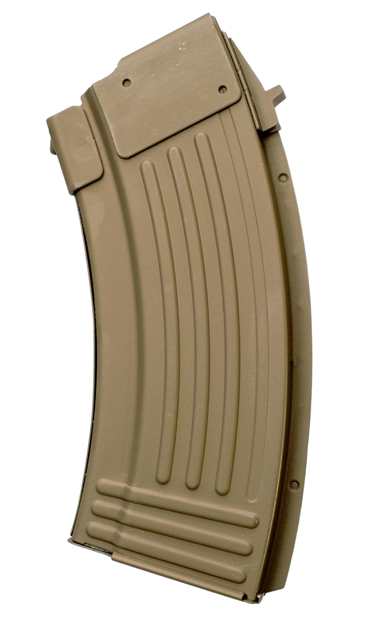 Global Ordnance LLC 810091157435   20rd Fully Ribbed 7.62x39mm Fits AK-47 FDE Steel