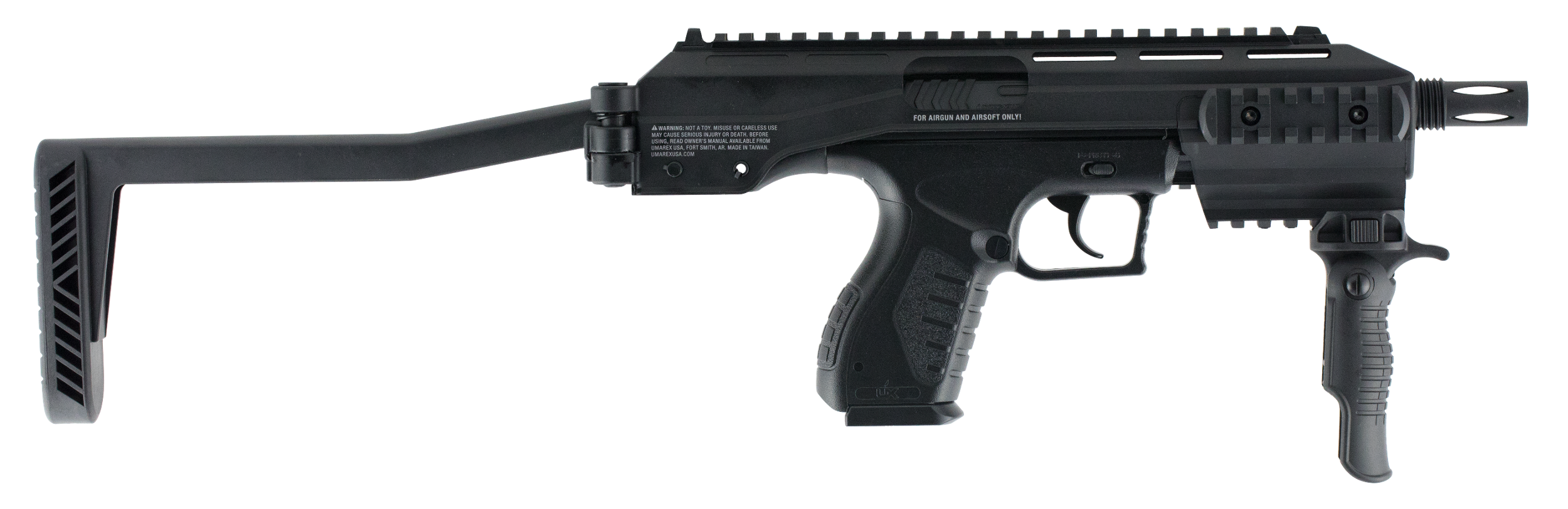 Umarex USA 2254824 TAC Carbine  CO2 177 BB 19+1 Shot Drop Free Magazine, Tactical Folding Fore Grip & Stock, Optics Ready