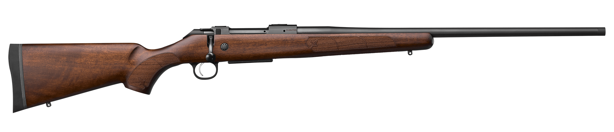 CZ-USA 07720 600+ American 308 Win 5+1 20" Black Nitride Threaded Barrel, Black Nitride Steel Drilled & Tapped Receiver, Turkish Walnut Fixed Stock