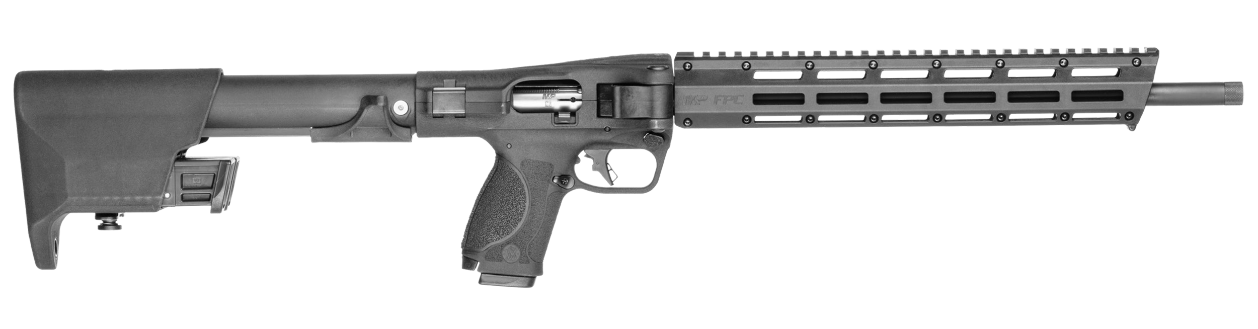 Smith & Wesson 14172 M&P FPC Folding 22 LR 10+1 16.25" Black Threaded Barrel, Black Polymer Receiver w/Picatinny Rail, M-LOK Handguard, Black Fixed Polymer Stock, Interchangeable Backstrap Grip