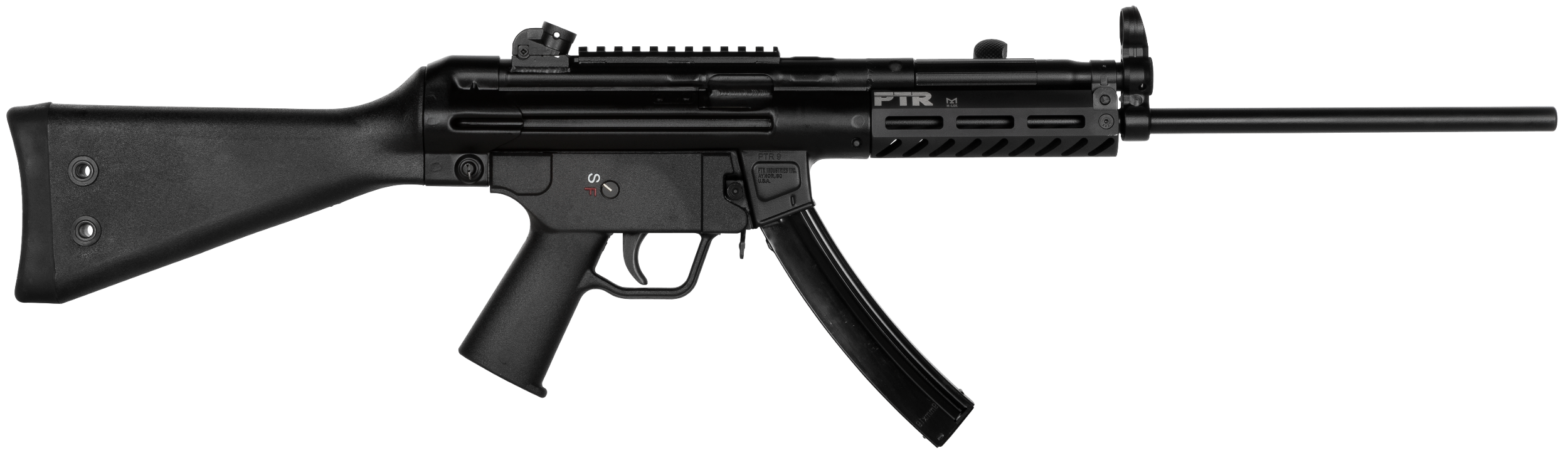 PTR 608 9R  Carbine 9mm Luger 30+1 16.20" Black Stainless Steel Barrel, Black Picatinny Rail Aluminum Receiver, M-LOK Handguard, Fixed Black Synthetic Stock, Black Polymer Grip