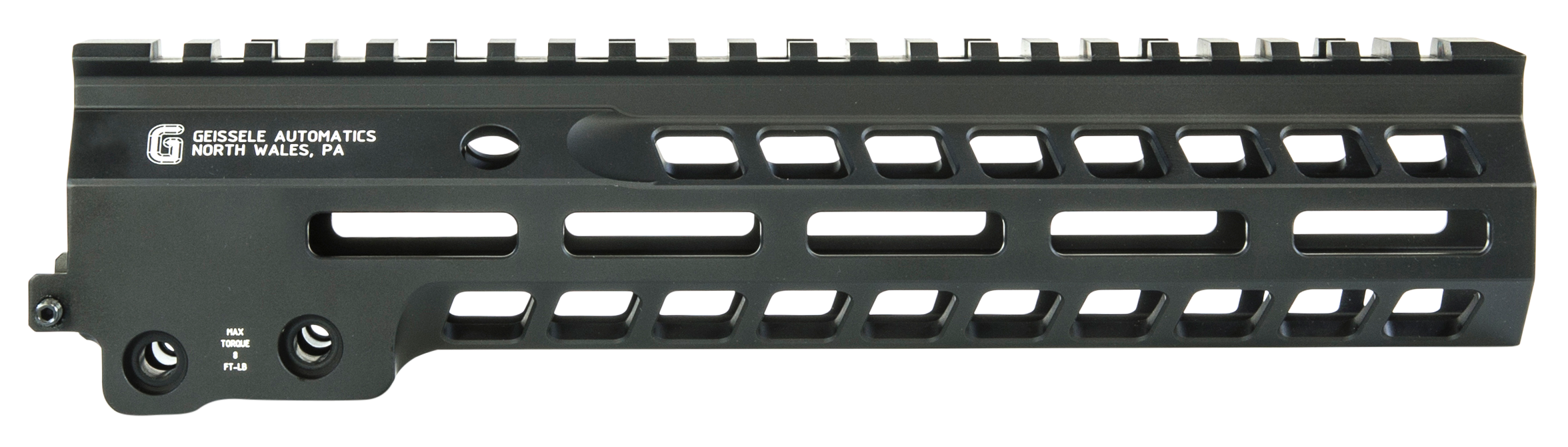 Geissele Automatics 05578B Super Modular Rail MK14 9.30" M-LOK, Black Aluminum for AR Platform, Barrel Nut Included