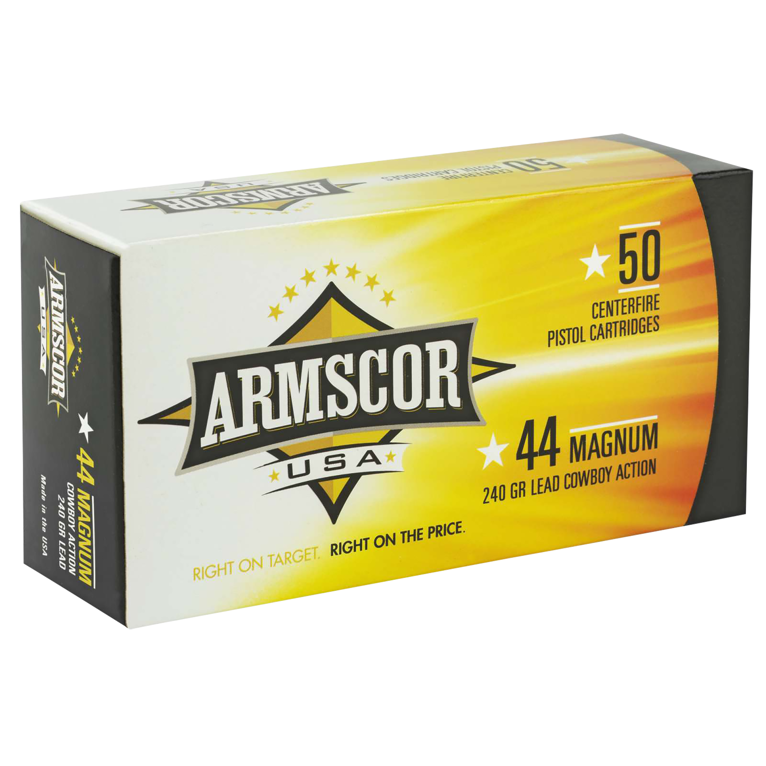 Armscor FAC44M1N USA  44Rem Mag 240gr Semi Wadcutter 50 Per Box/8 Case