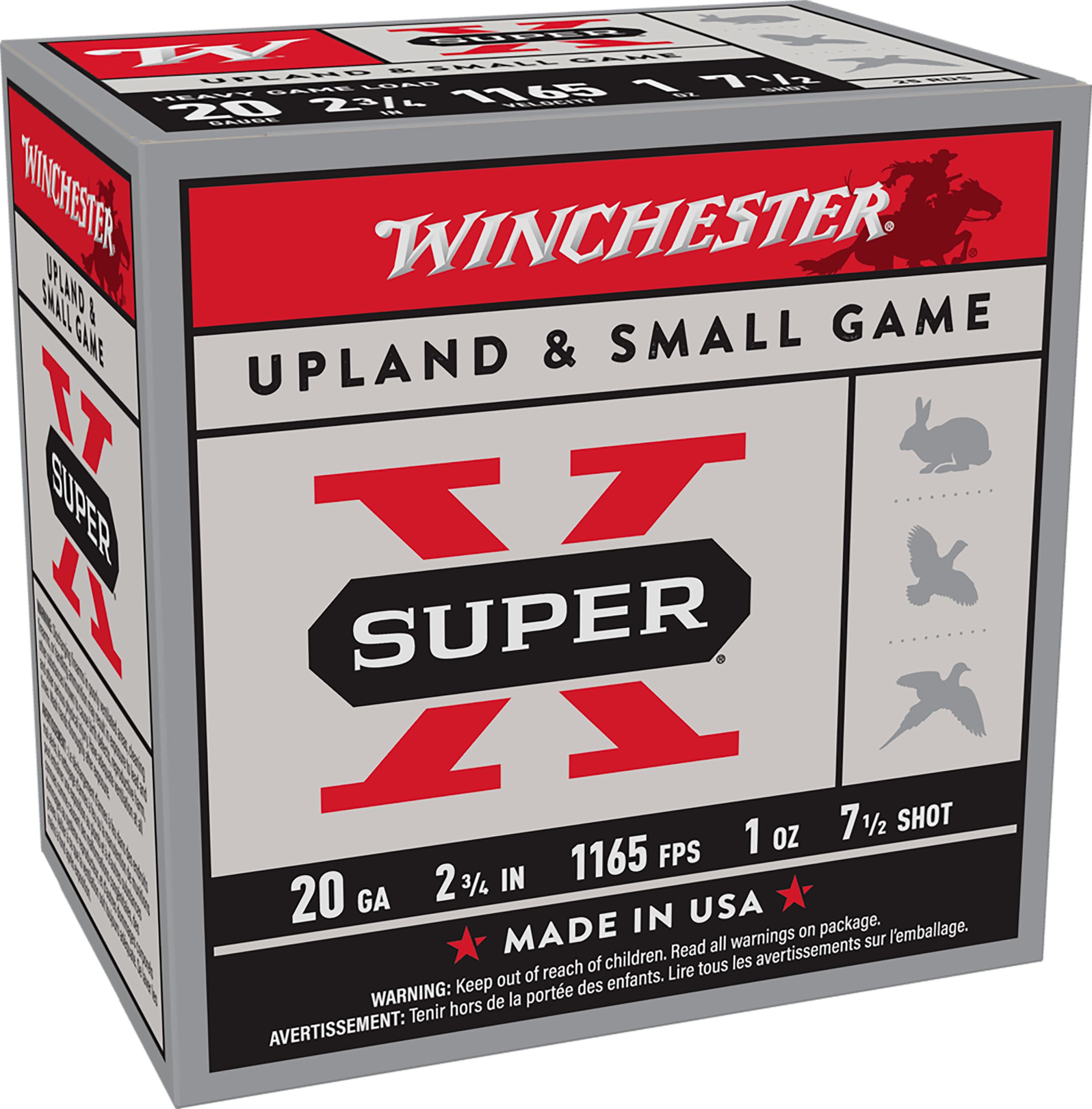 Winchester Ammo XU20H7 Super X Heavy Game Load 20Gauge 2.75" 1oz 7.5Shot 25 Per Box/10 Case