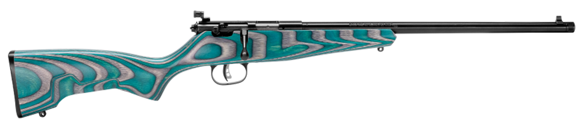 Savage Arms 13802 Rascal Minimalist Youth 22 LR 1rd 16.12" Matte Black Threaded Barrel, Satin Black Carbon Steel Receiver, Gray & Teal Hybrid Boyd's Minimalist Laminate Stock, Right Hand