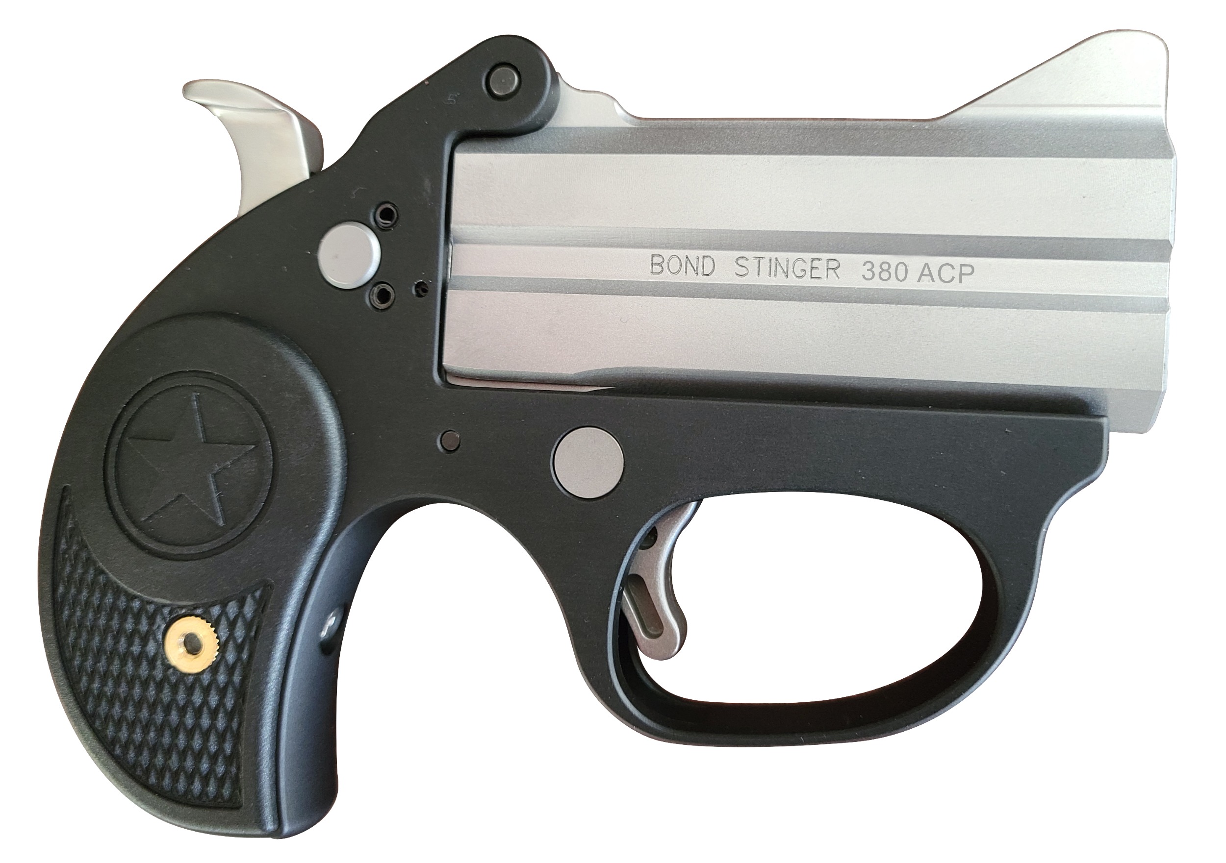 Bond Arms BASL Stinger Stinger 380 ACP 2rd Shot 3" Matte Stainless Aluminum Frame Black Rubber Grips Right Hand