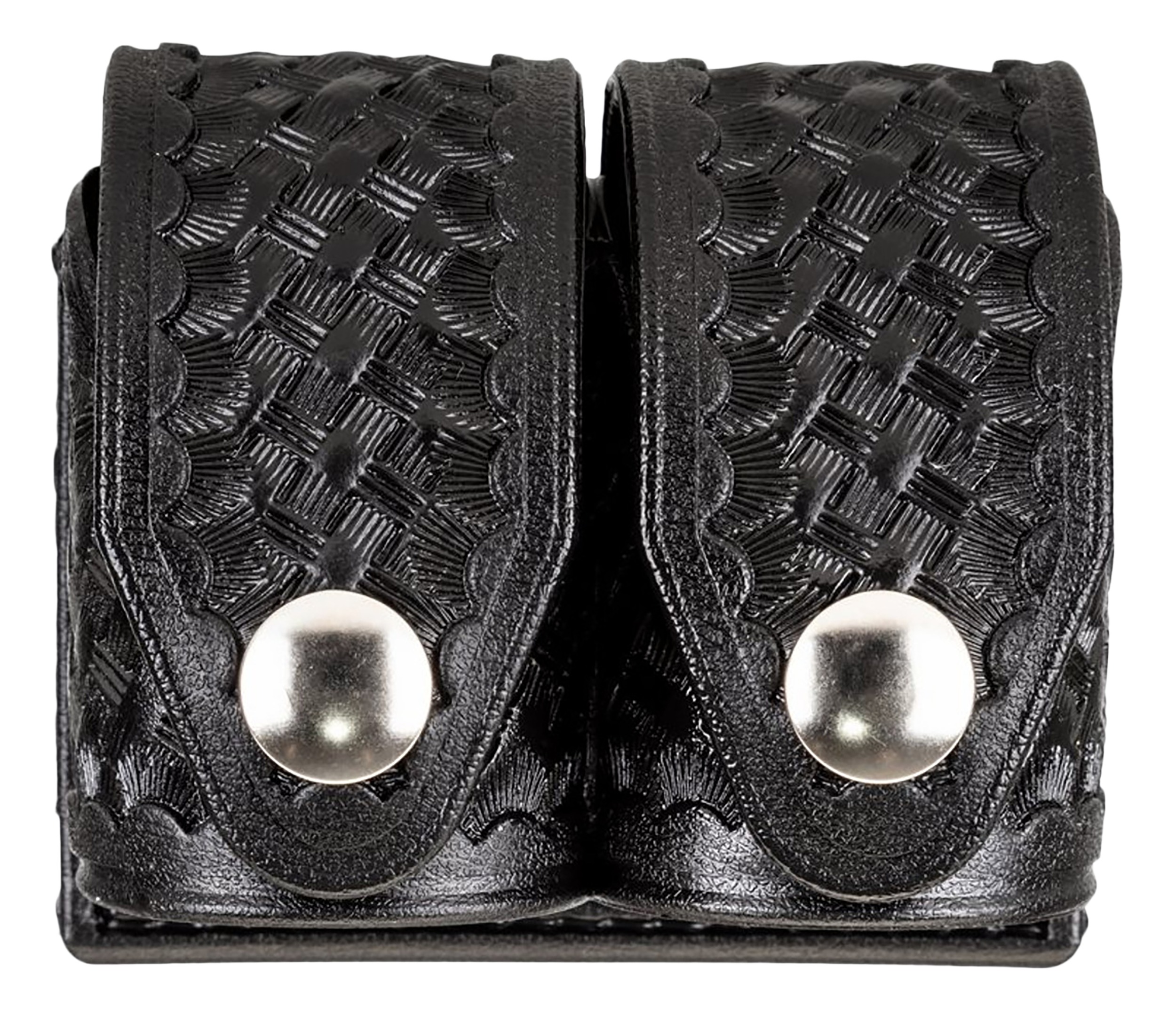 HKS 203BMBN SpeedLoader Case  Double Medium Black Hytrel Belt Loop Belts 2.25" Wide