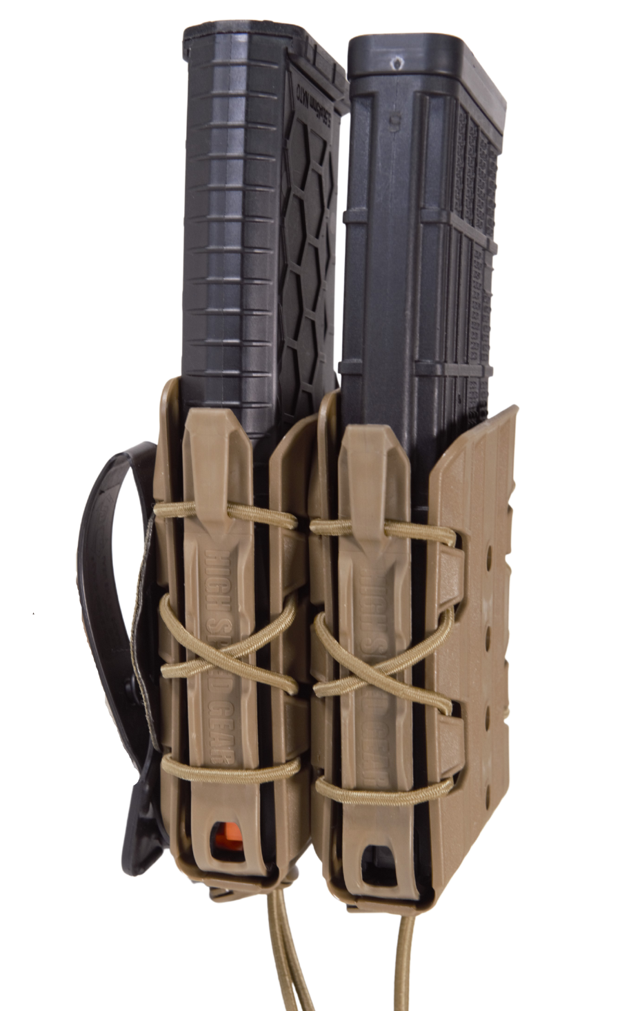 High Speed Gear 162R01CB X2R Taco V2 Mag Pouch Double, Coyote Brown Polymer, Belt Clip/MOLLE U-Mount, Compatible w/ AR/AK Rifle Mags