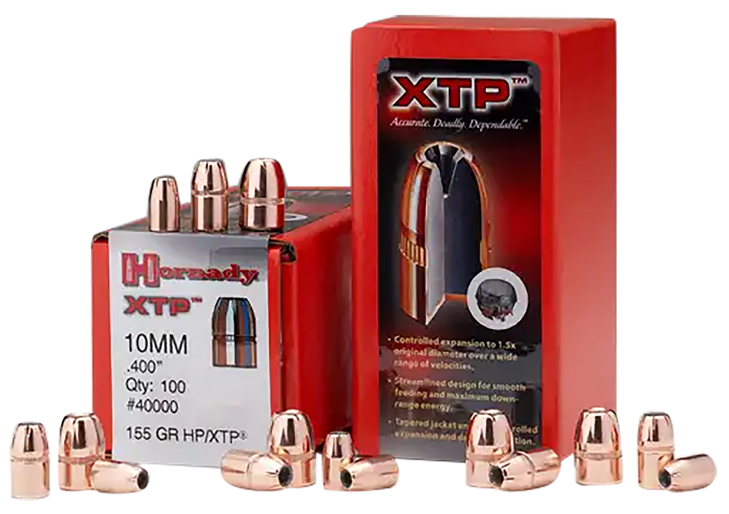 Hornady 40040 XTP  10mm Auto .400 180 gr Hollow Point 100 Per Box/ 15 Case
