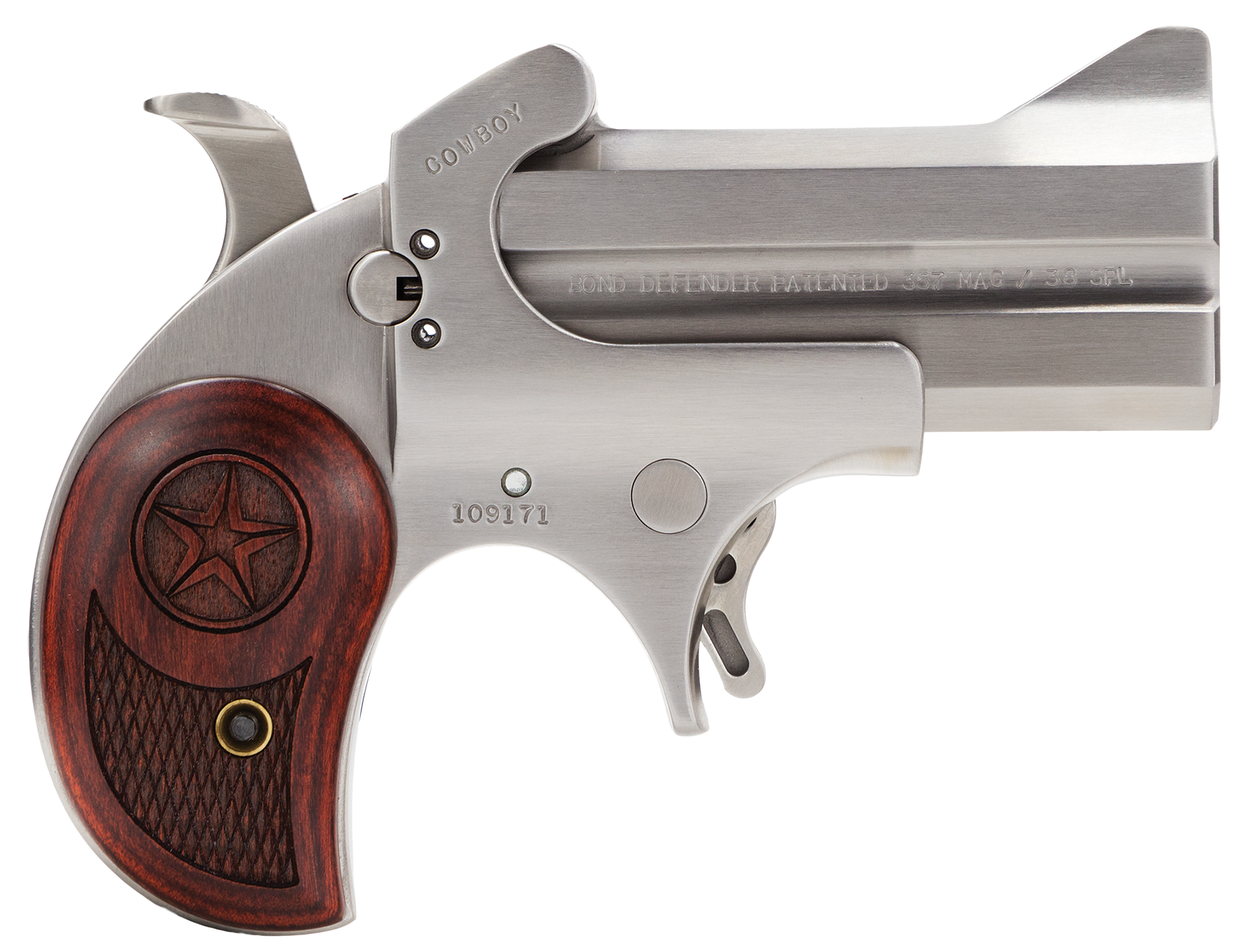 Bond Arms BACD Cowboy Original 38 Special/357 Mag 2rd Shot 3" Rosewood Grips