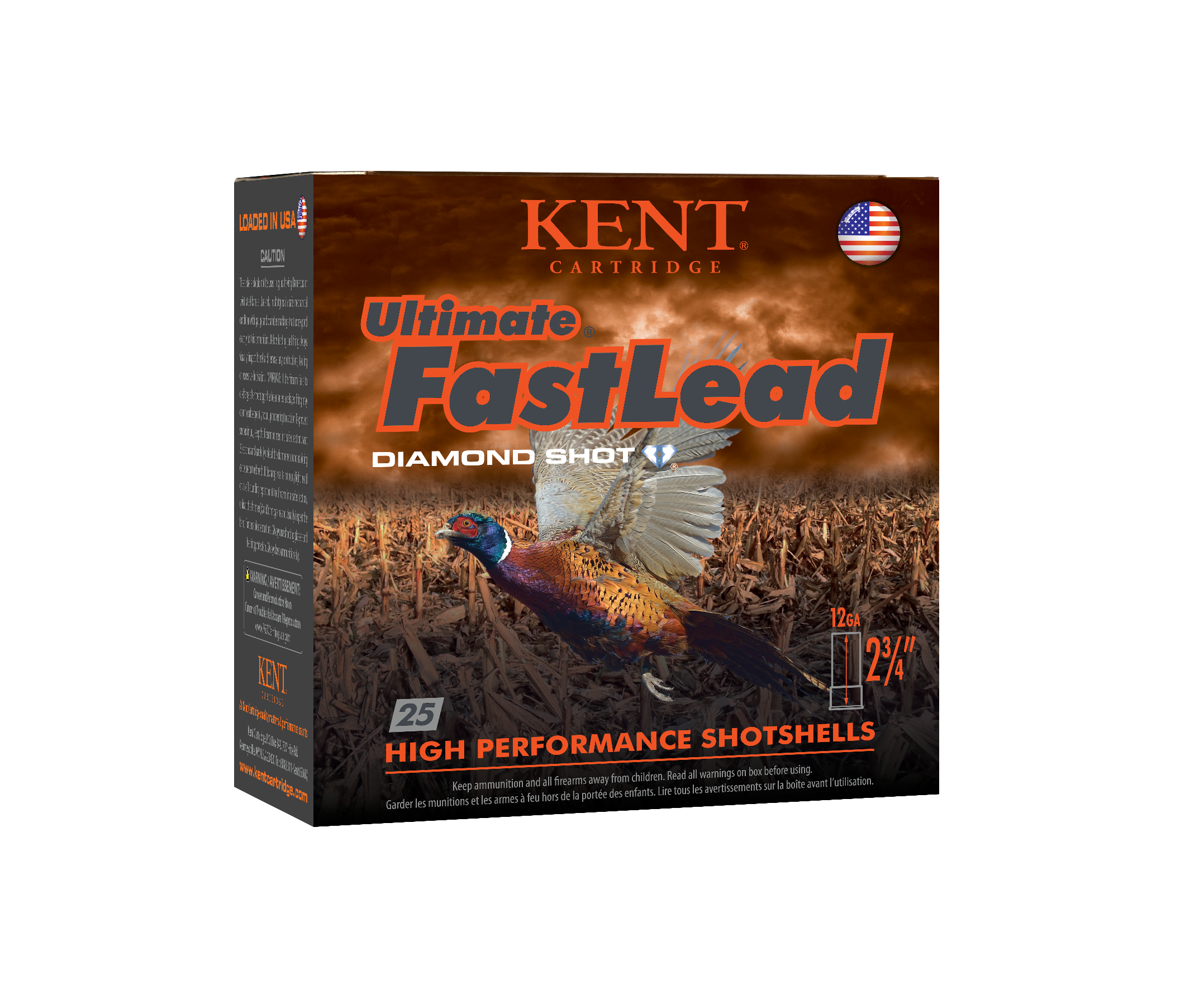 Kent Cartridge K122UFL426 Ultimate Fast Lead 12Gauge 2.75" 1 1/2oz 6Shot 25 Per Box/10 Case
