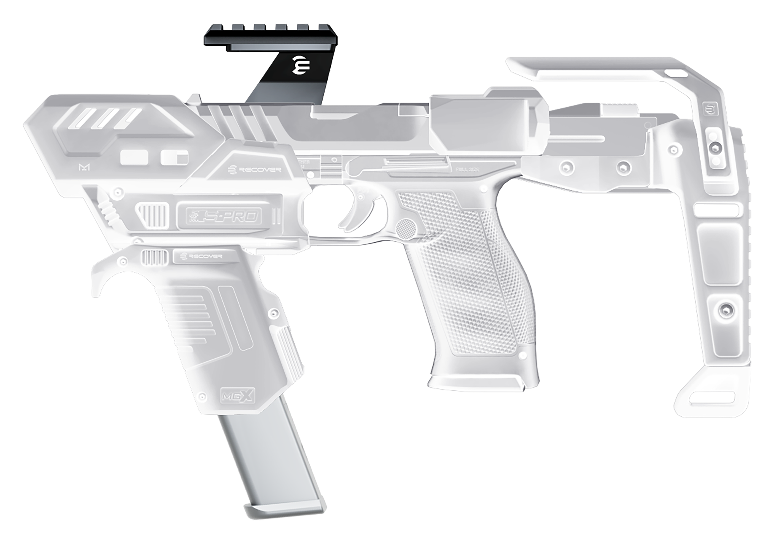 REC URP-01 S-PRO UPPER RAIL W/5 SLOT PIC RL ML